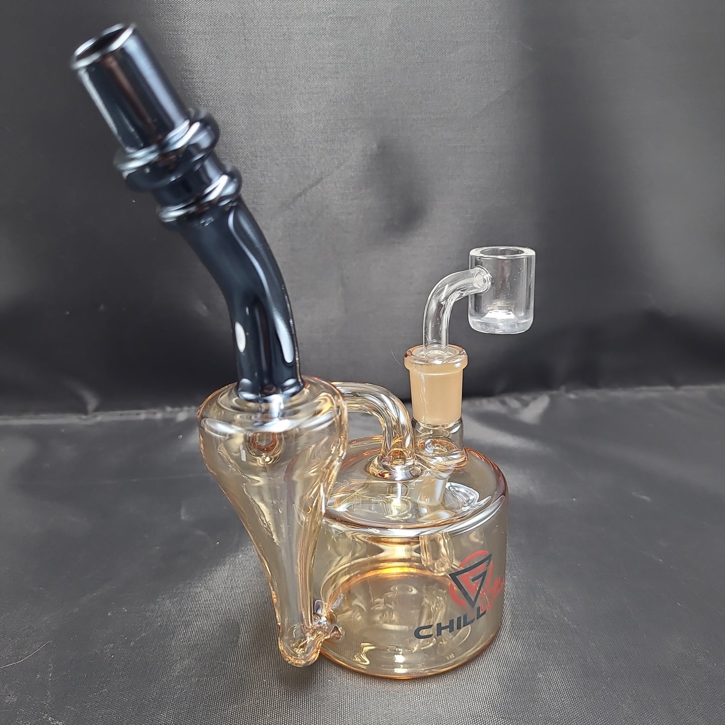 CHILL Glass Gold Cup Recycler rig