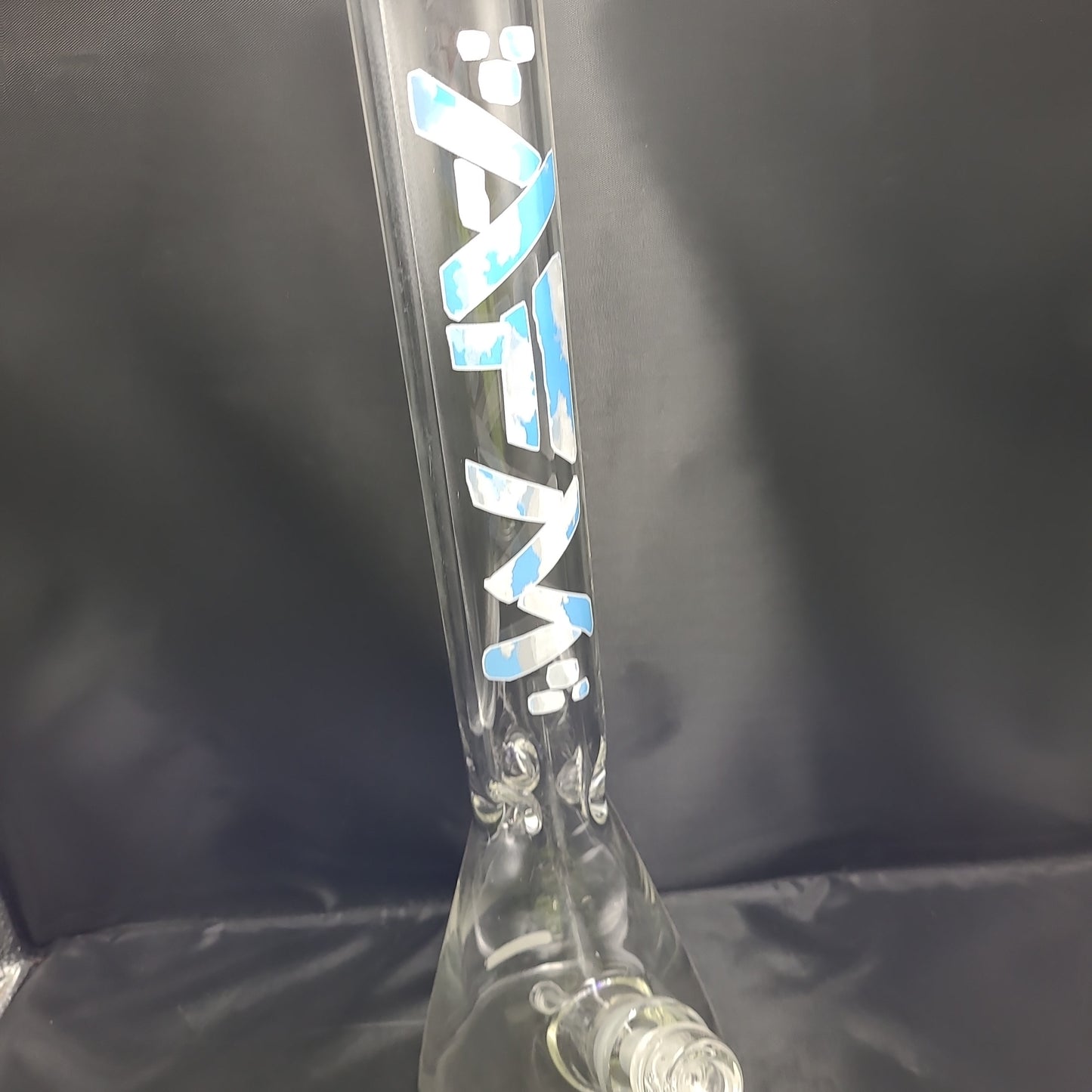 18" AFM Clouded Blue Beaker Waterpipe