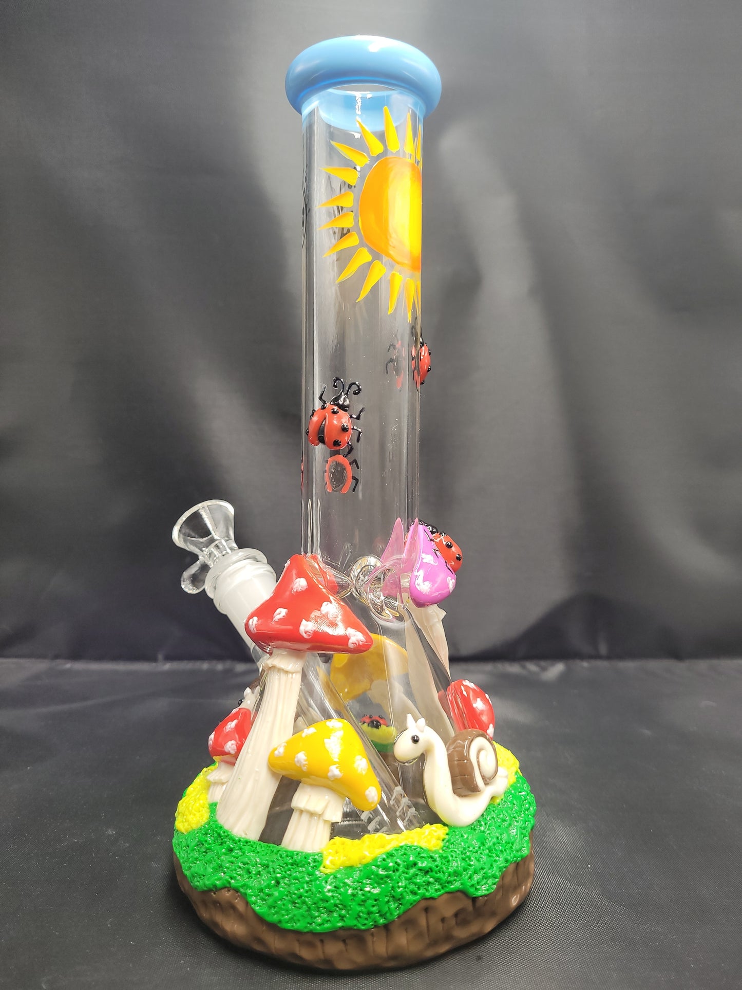 Pulsar Ladybug Shroom Beaker Water Pipe 10.25" 14mm