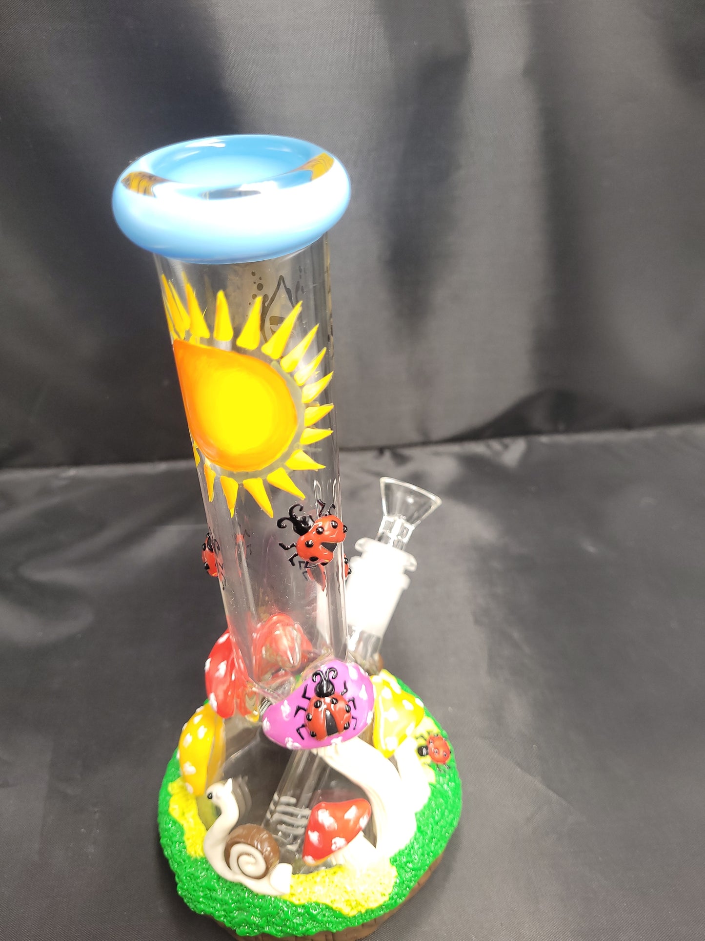Pulsar Ladybug Shroom Beaker Water Pipe 10.25" 14mm