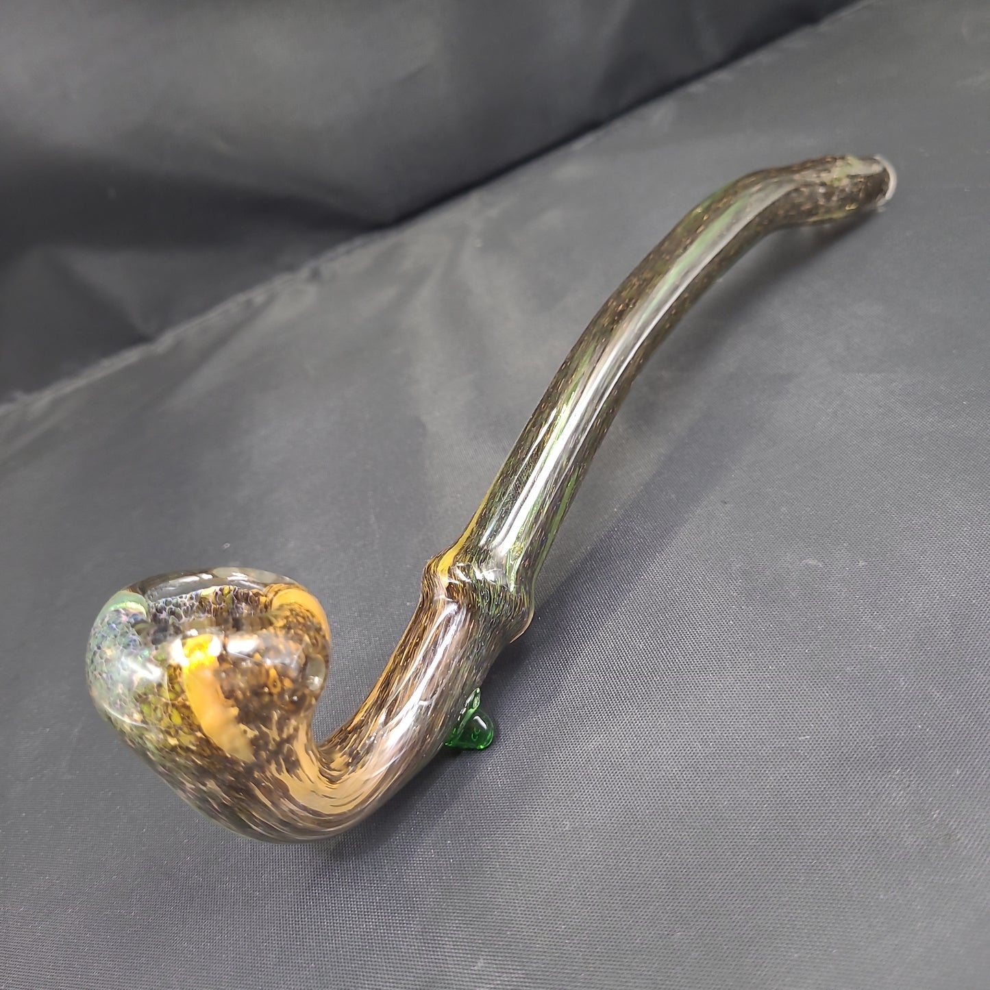 9" Sherlock Gold Fume Black Frit Design