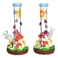 Pulsar Ladybug Shroom Beaker Water Pipe 10.25" 14mm