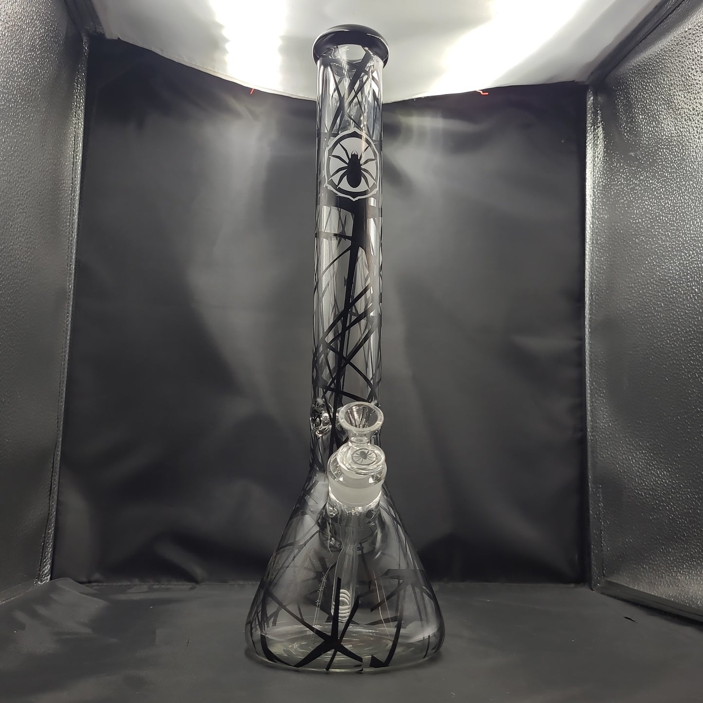 18" Black Webbed Spider Beaker