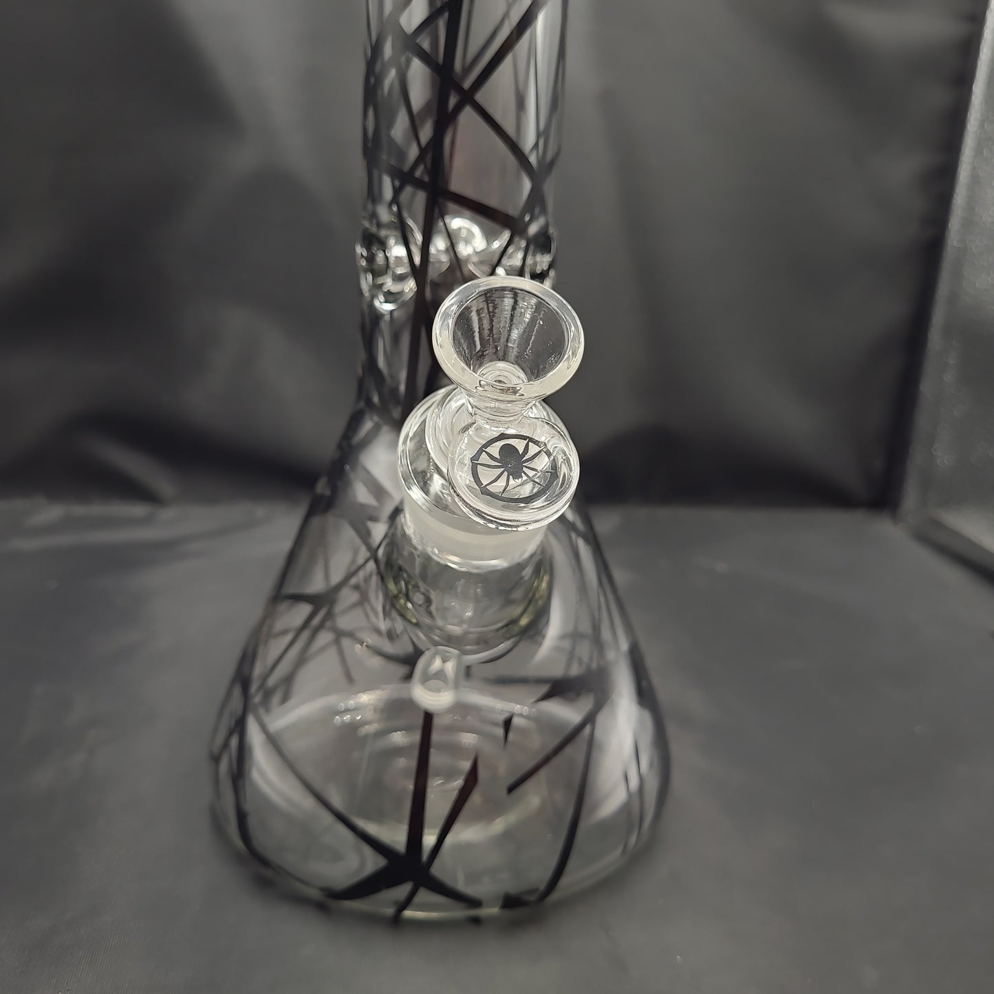 18" Black Webbed Spider Beaker