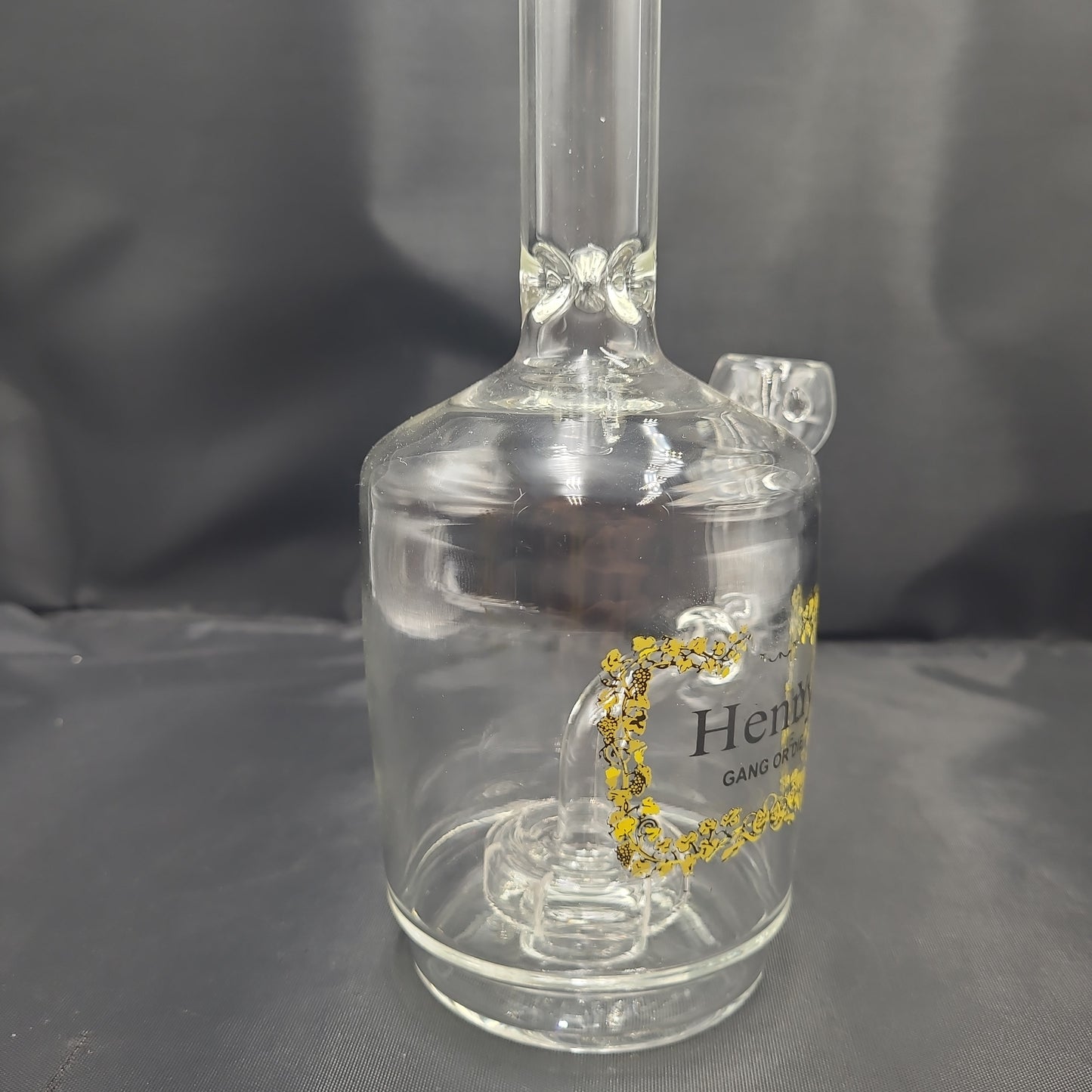 10" Henny Liquor Bottle Water Pipe 14mm Male Bowl Included