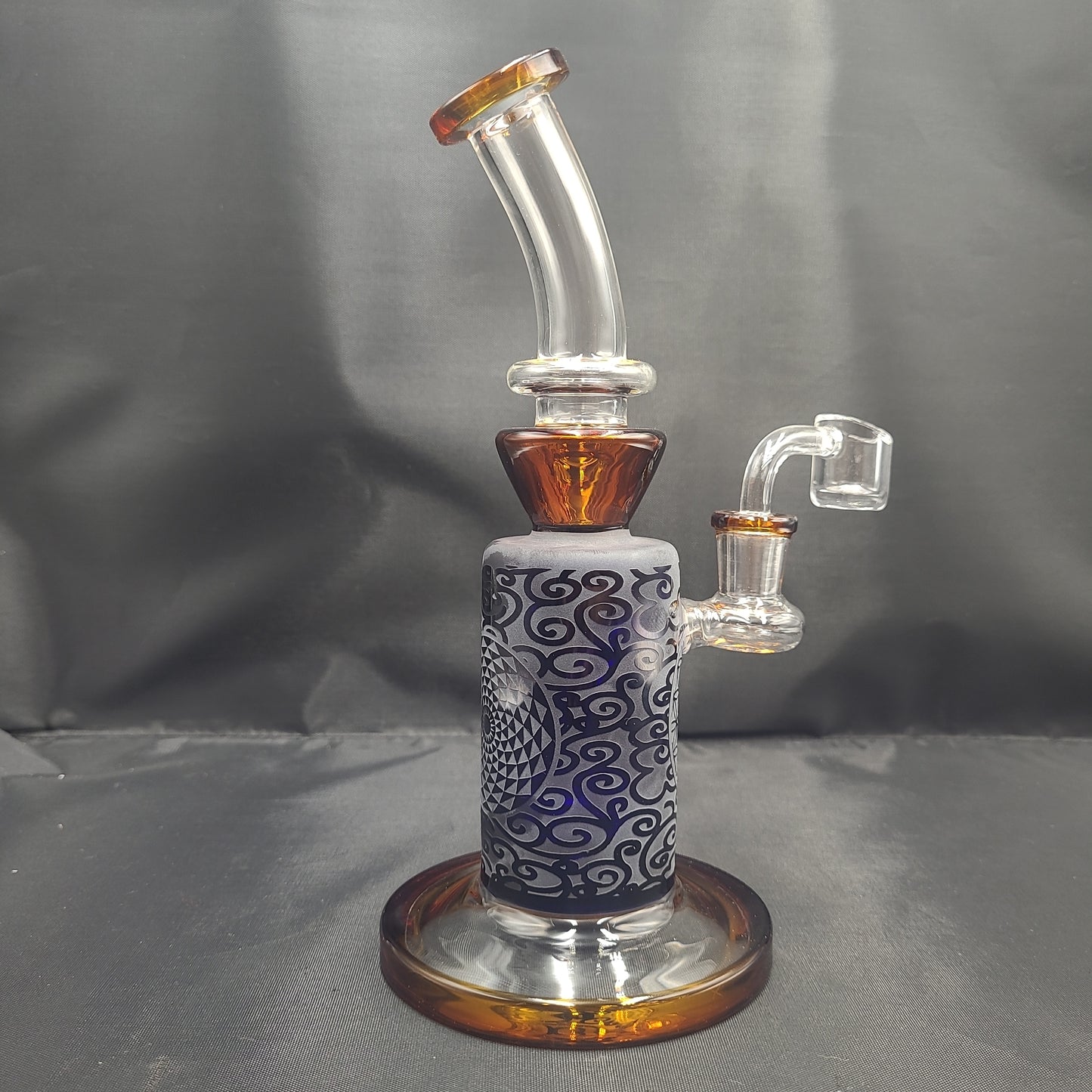 9" Etched Sacred Flower Rig
