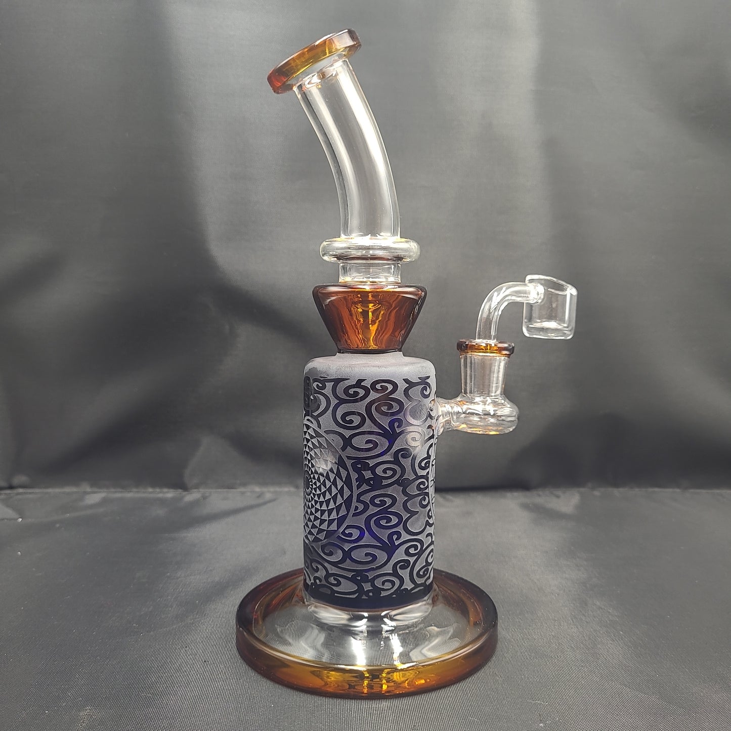 9" Etched Sacred Flower Rig