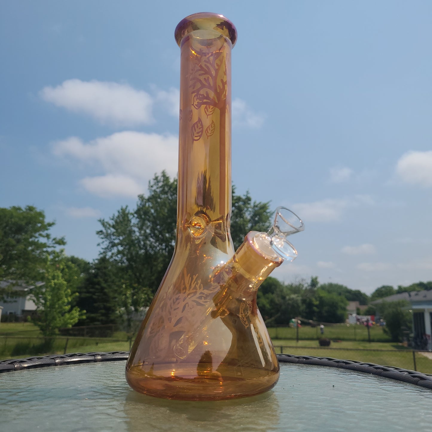 13" Golden Tree ice catcher Bong