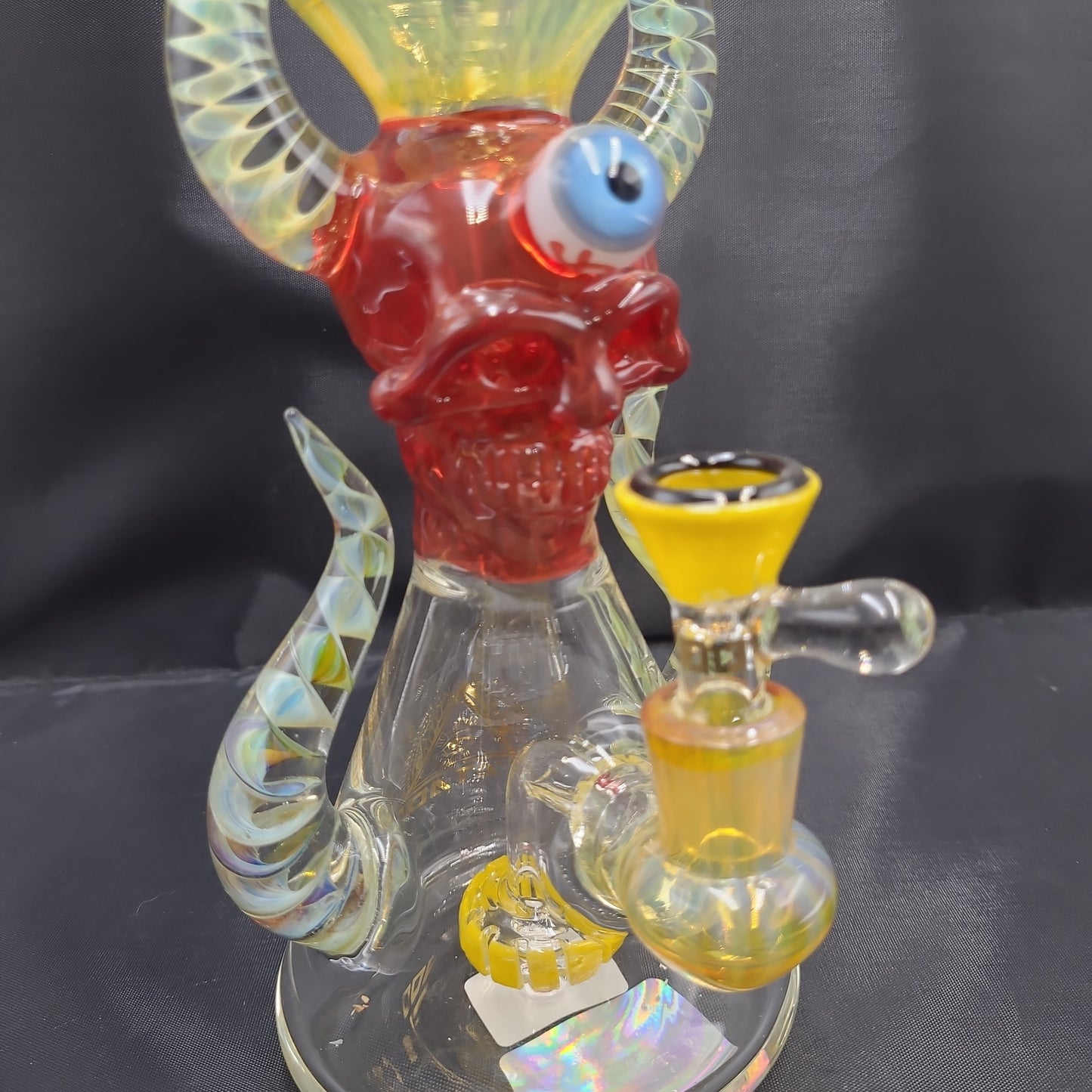 11.5" Tataoo Horned Eye Spy Skull bong