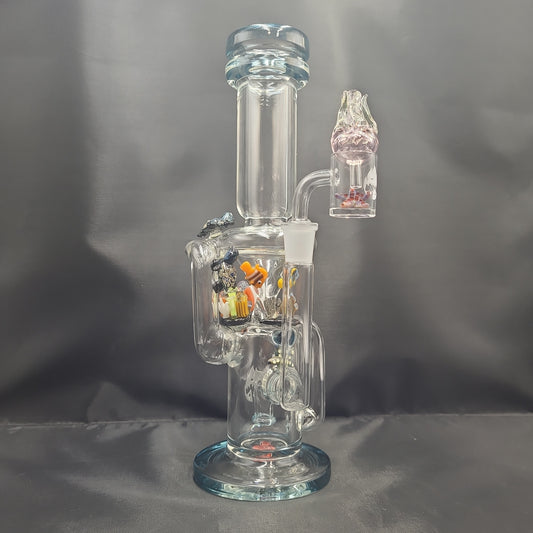 Empire Glassworks Recycler Rig | Under the Sea | 11.25" | 14mm F