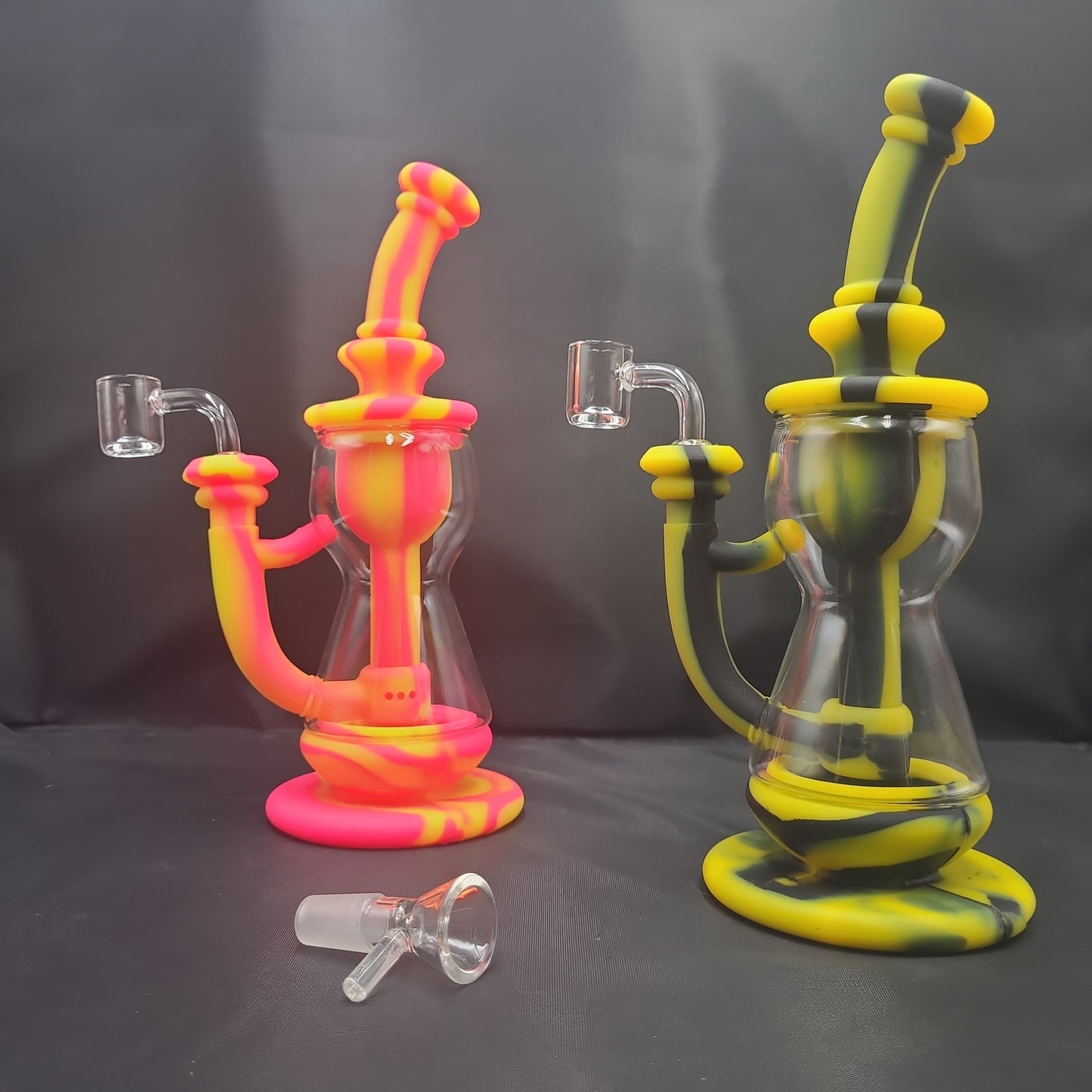 9" Hour Glass silicone bong/  rig