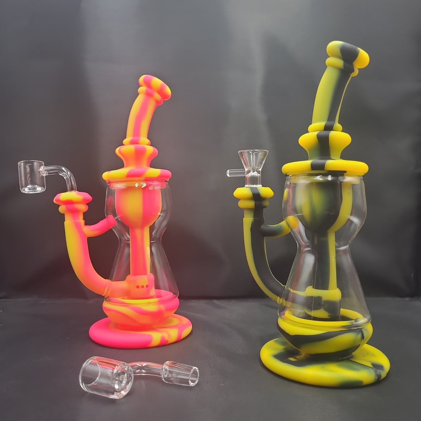 9" Hour Glass silicone bong/  rig