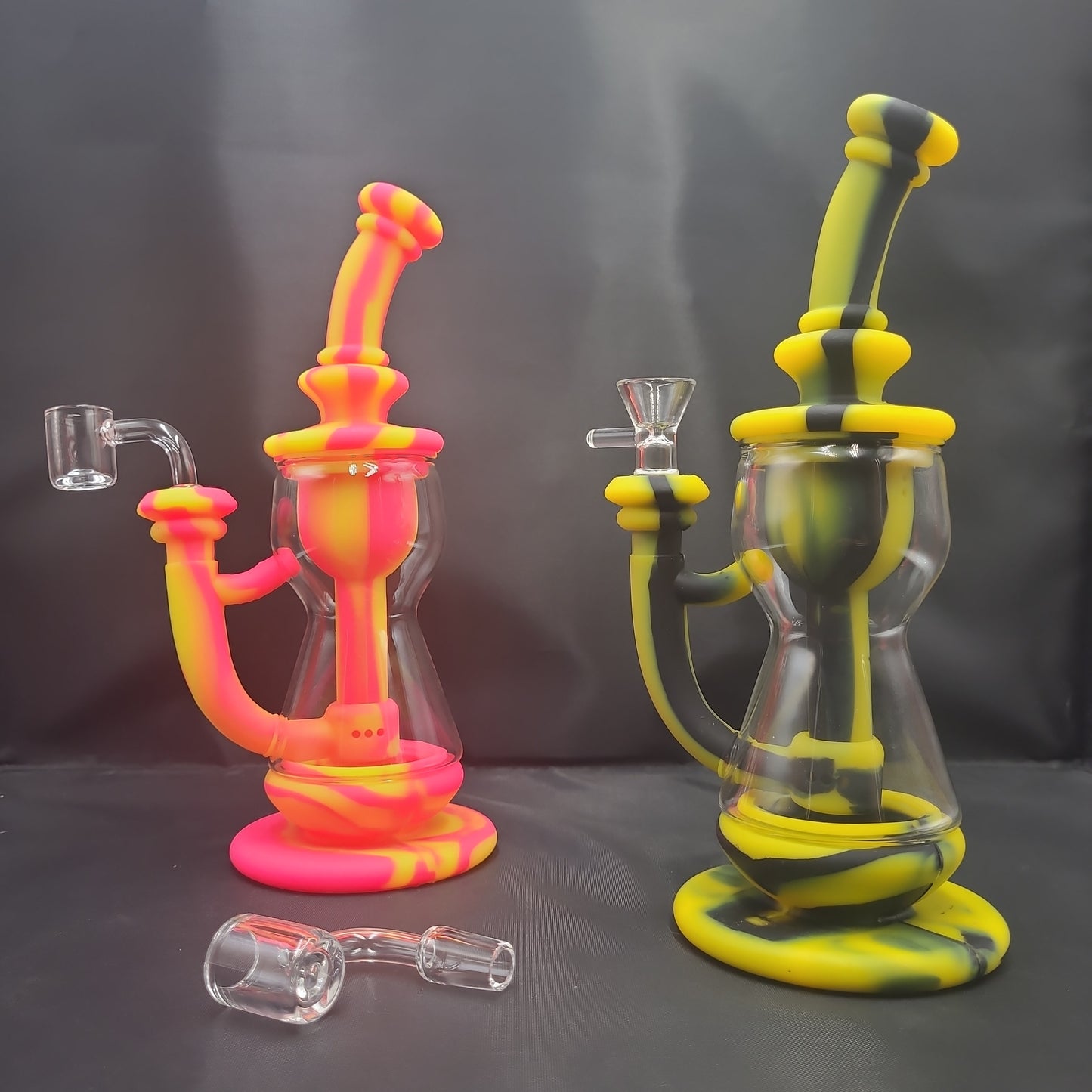 9" Hour Glass silicone bong/  rig