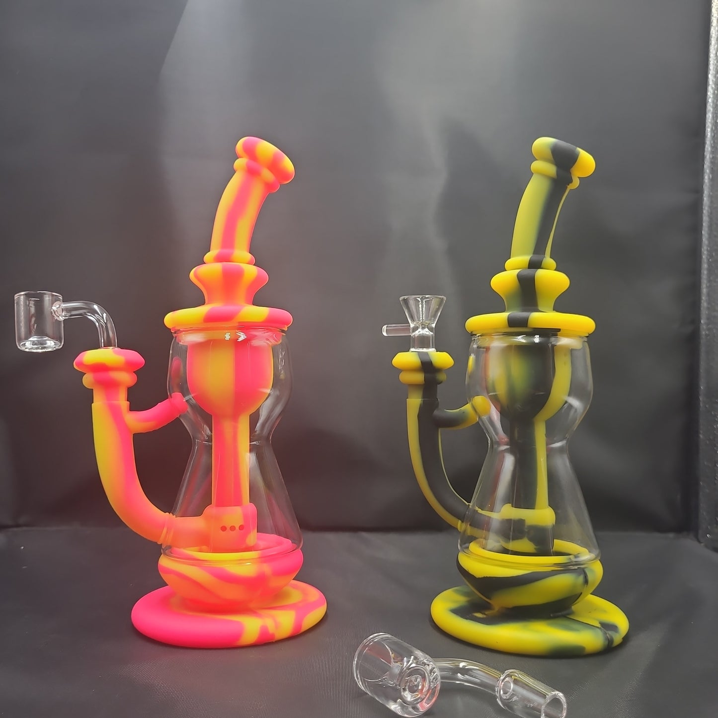 9" Hour Glass silicone bong/  rig