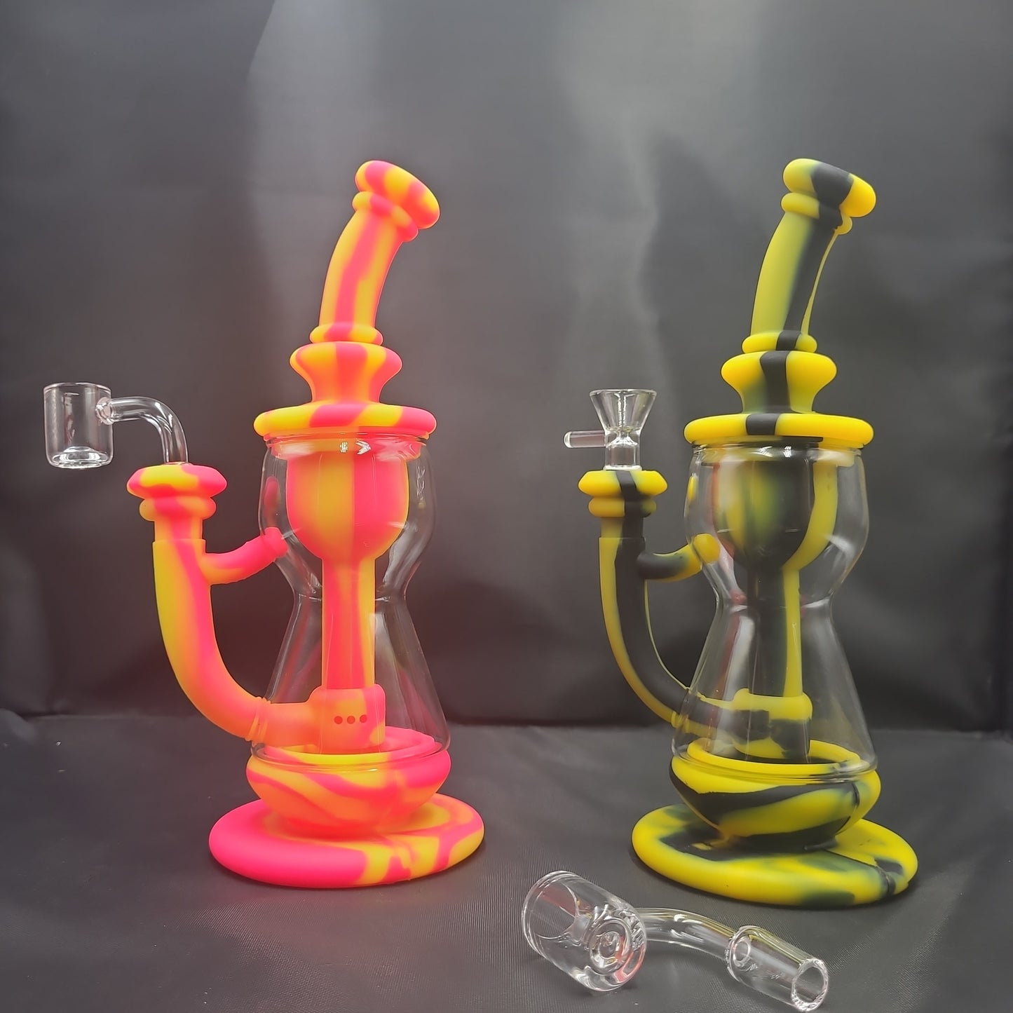 9" Hour Glass silicone bong/  rig