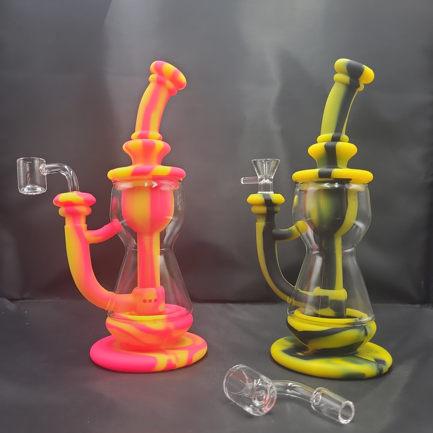 9" Hour Glass silicone bong/  rig