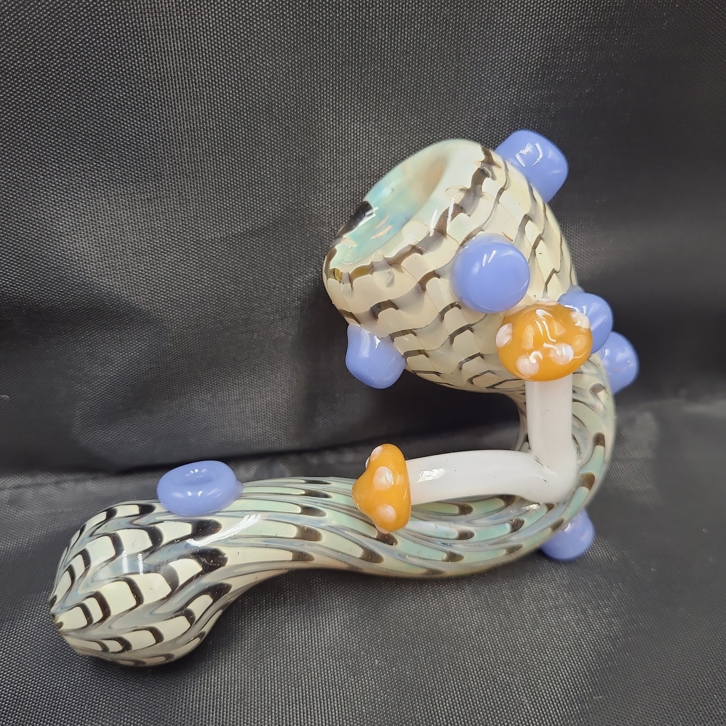 5" Shroomy Snake Skin Sherlock glass pipe