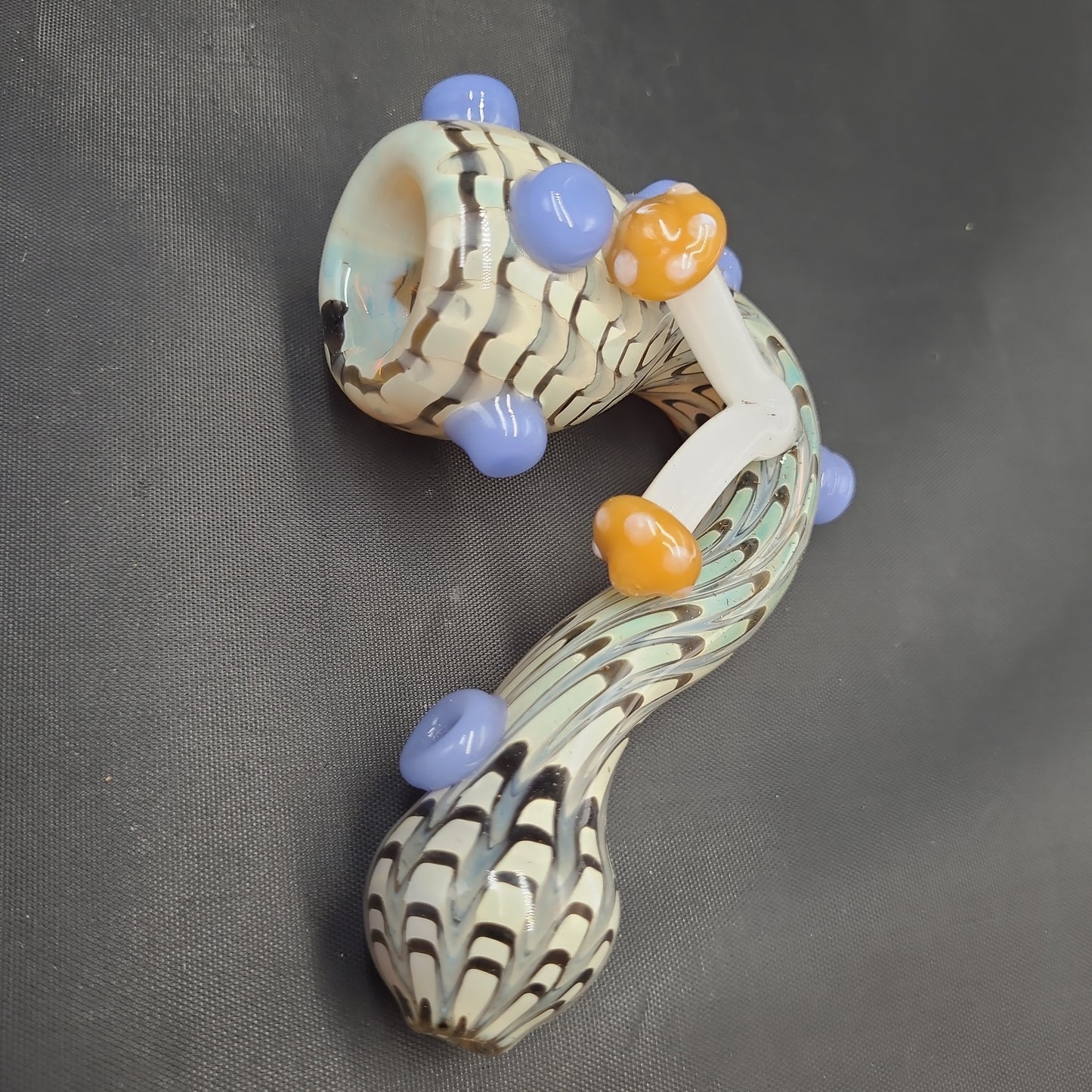 5" Shroomy Snake Skin Sherlock glass pipe