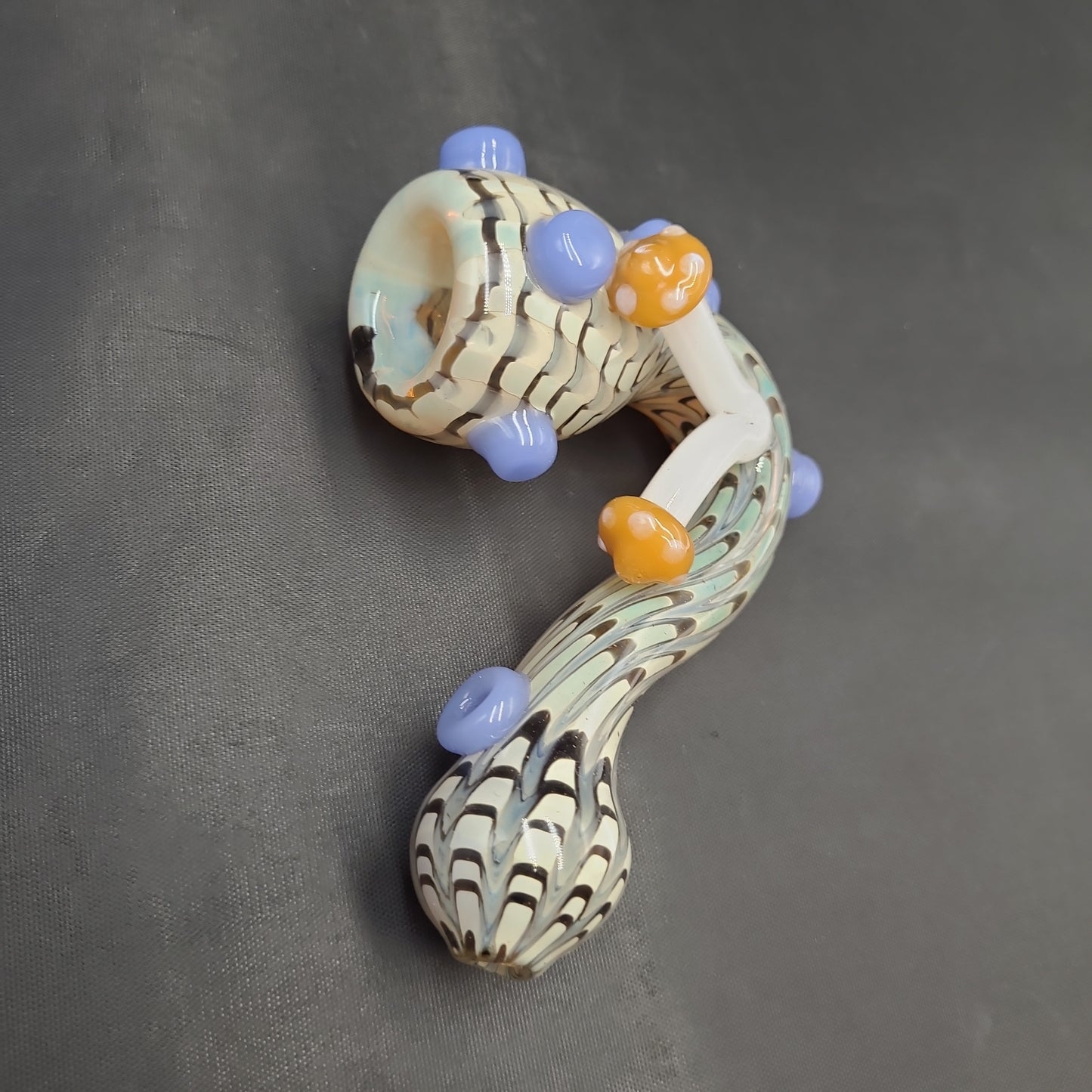 5" Shroomy Snake Skin Sherlock glass pipe