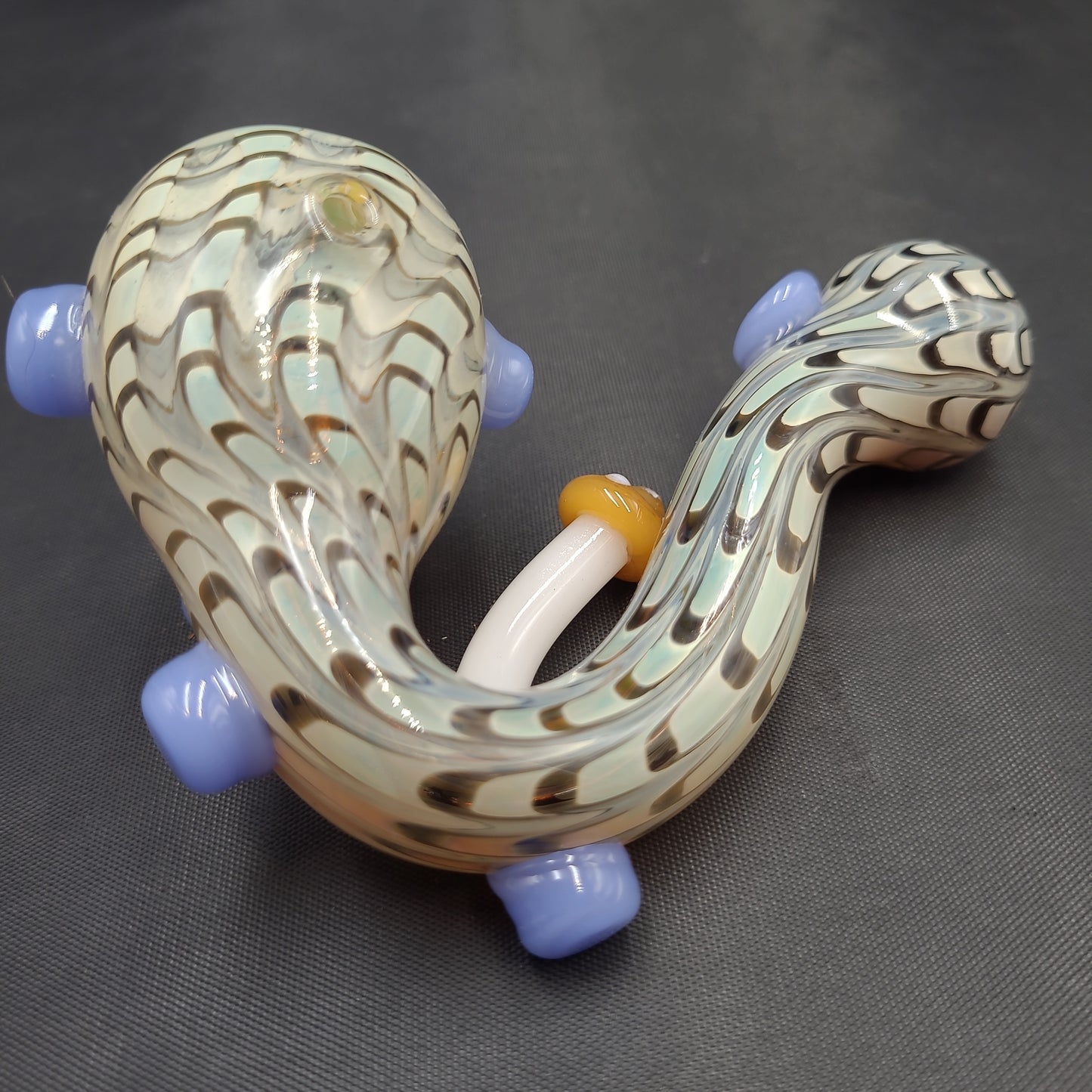 5" Shroomy Snake Skin Sherlock glass pipe