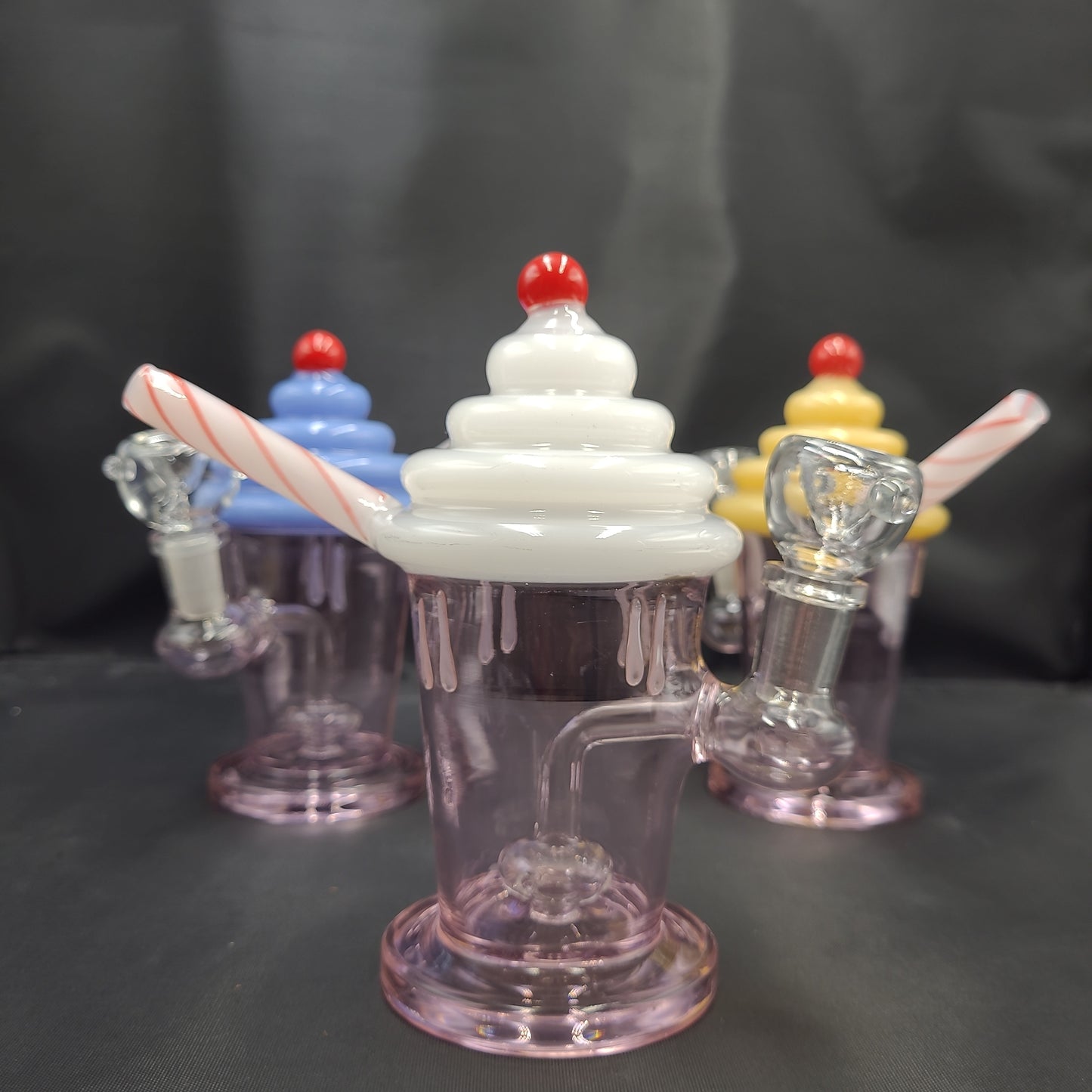 7" Cherry Milk Shake water pipe