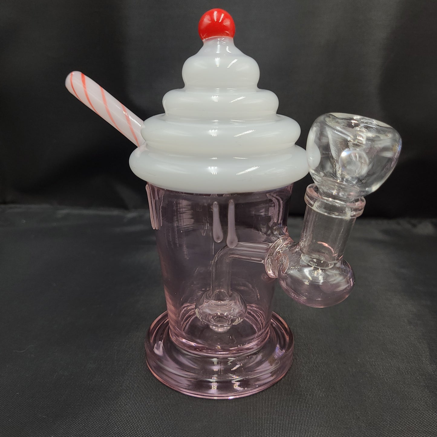 7" Cherry Milk Shake water pipe