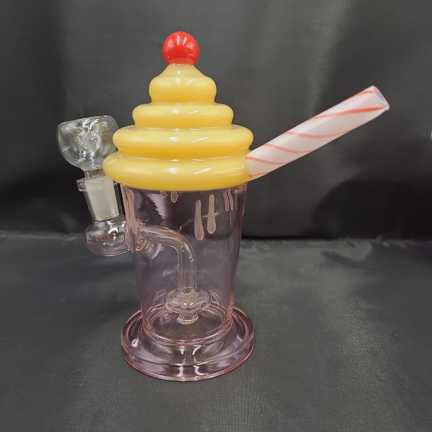 7" Cherry Milk Shake water pipe