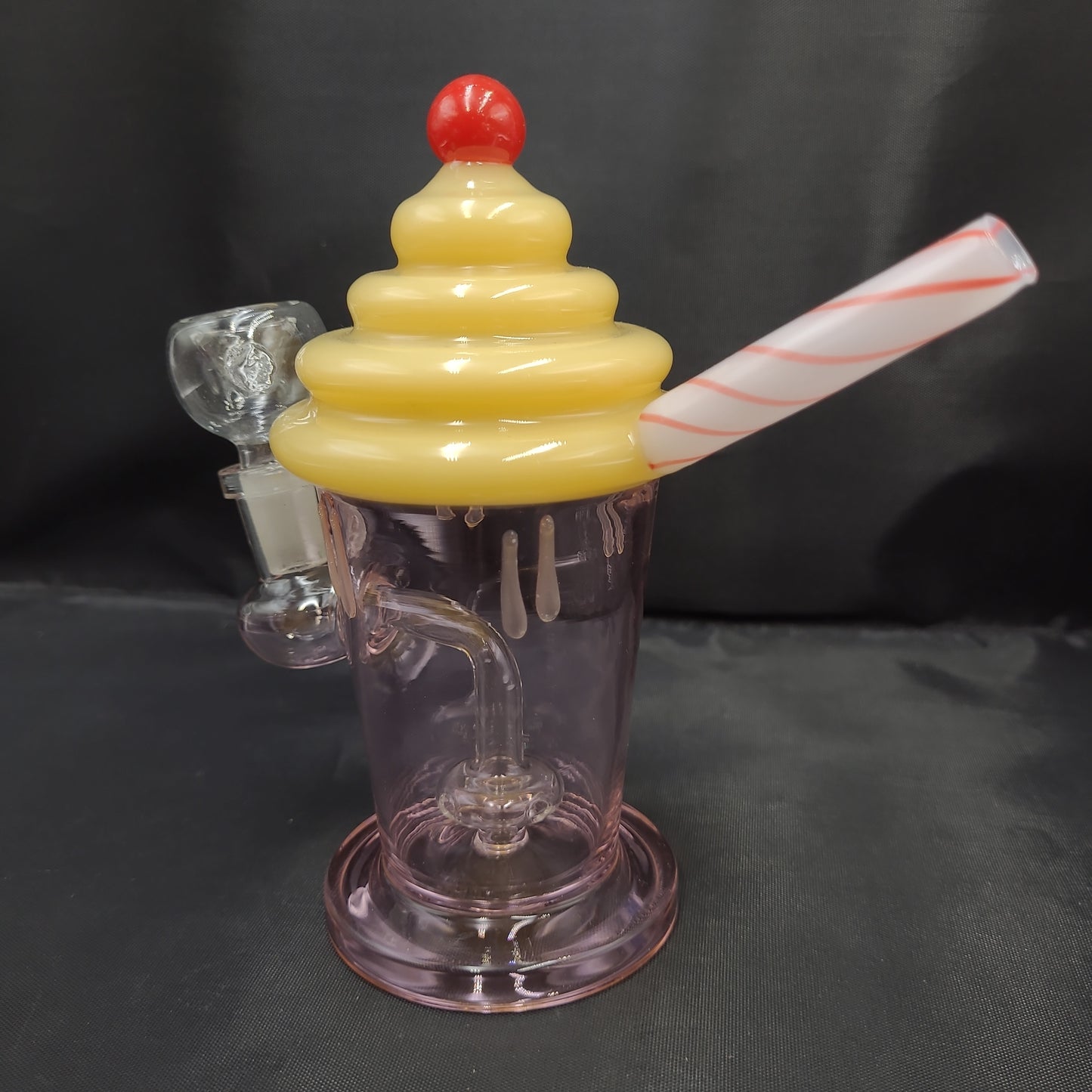 7" Cherry Milk Shake water pipe