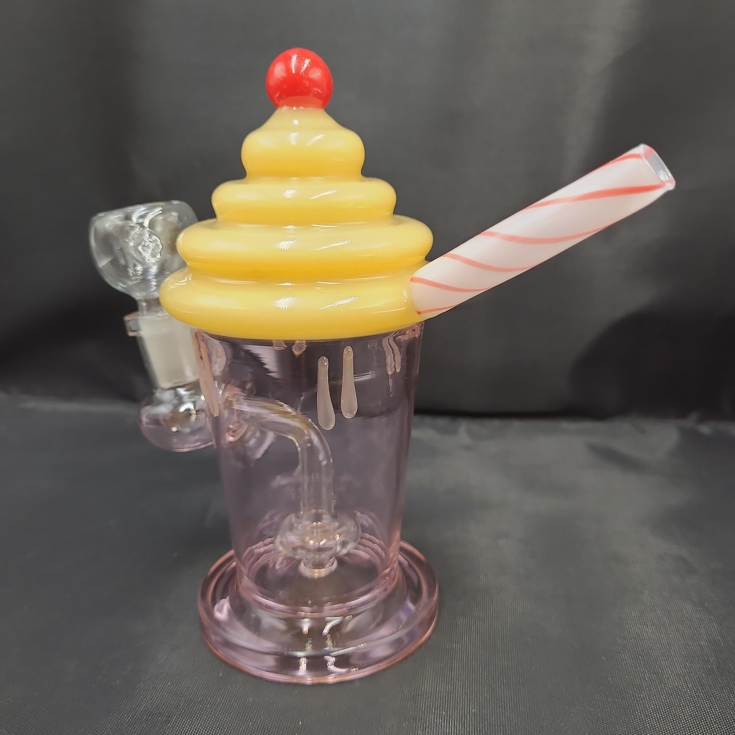 7" Cherry Milk Shake water pipe