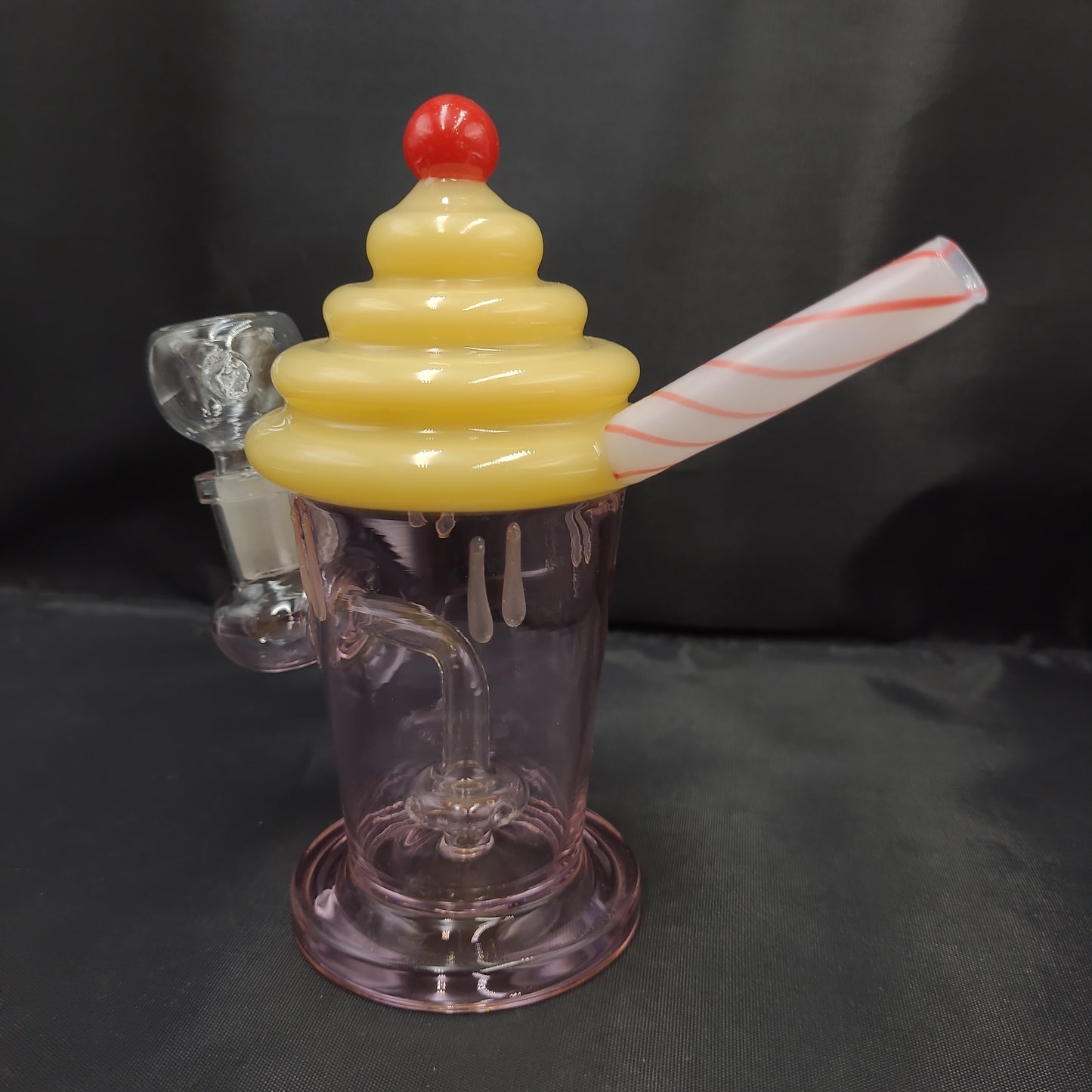 7" Cherry Milk Shake water pipe