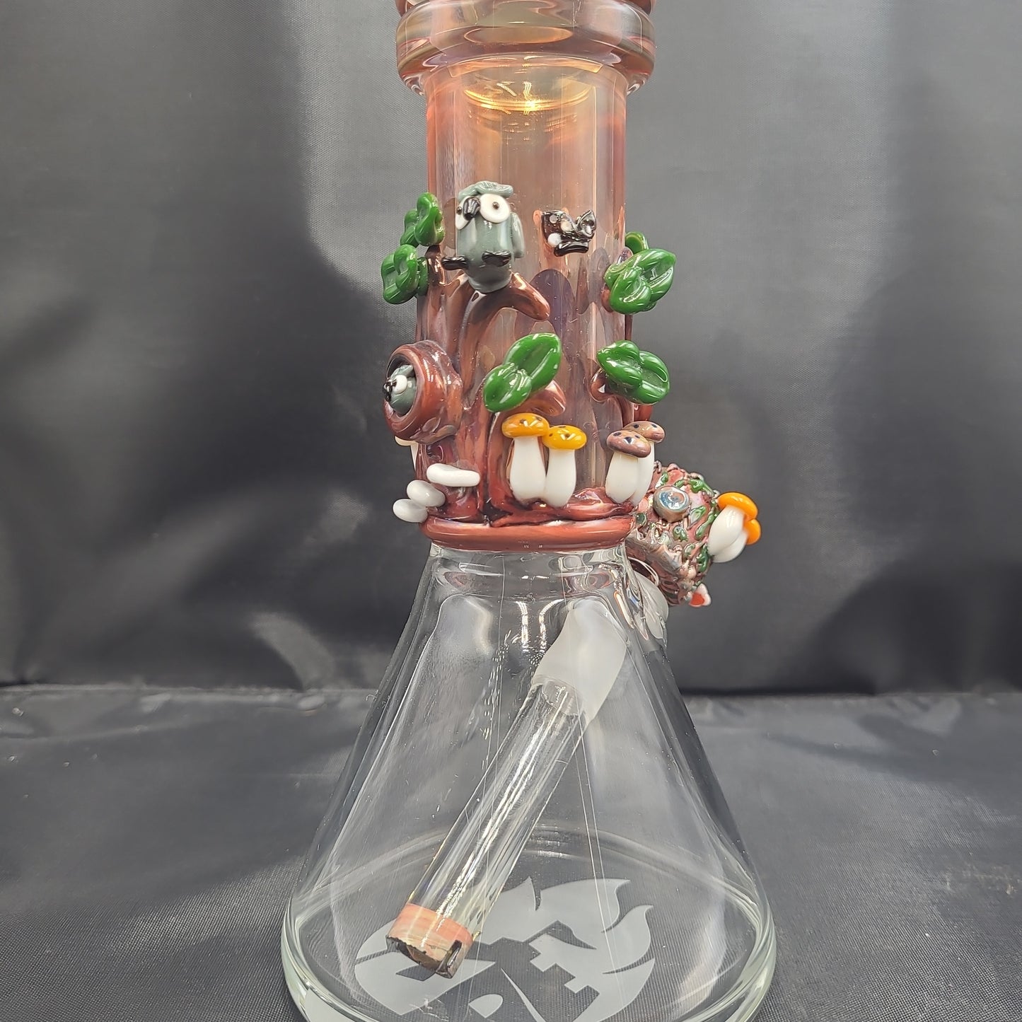 8" Empire Glassworks Renew The Red Baby Beaker