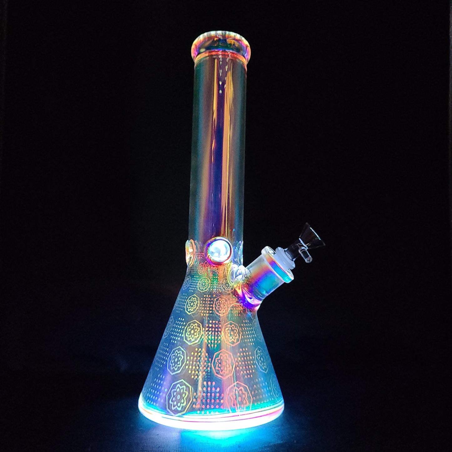 14" Space Party LED Light beaker water pipe