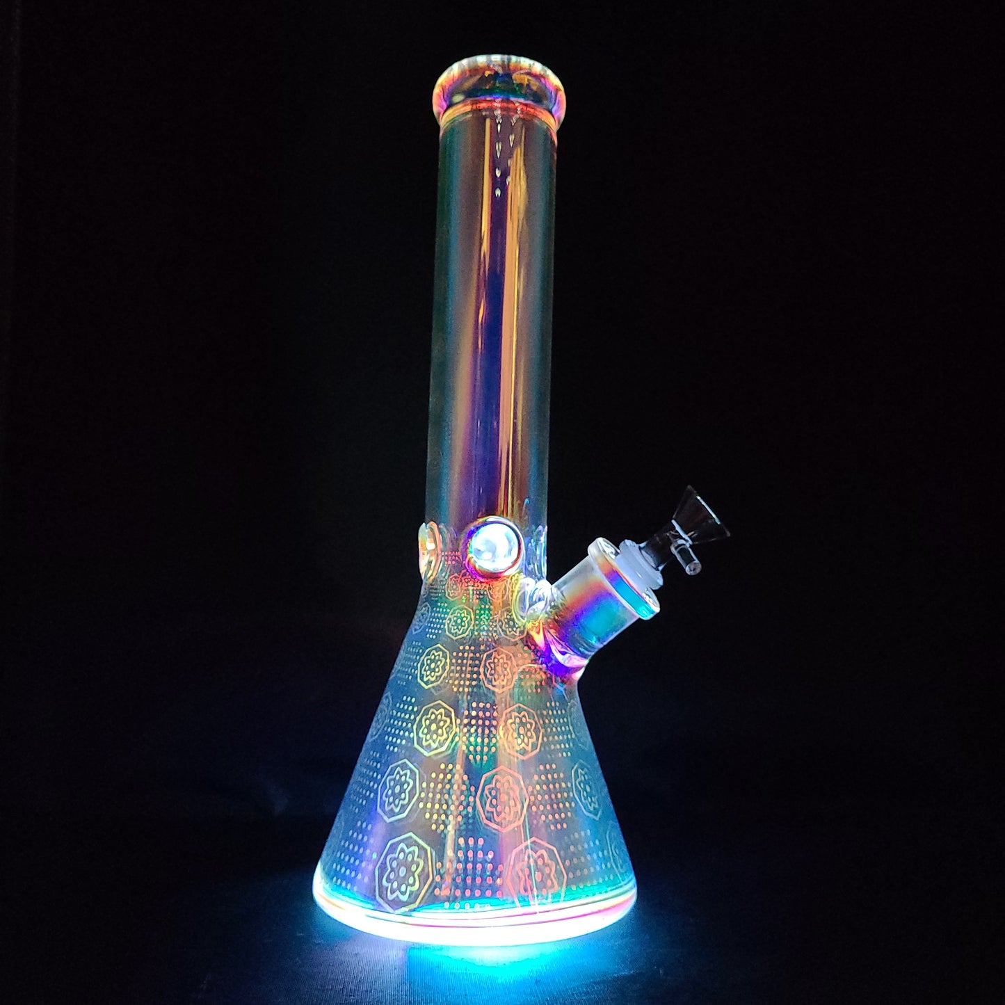 14" Space Party LED Light beaker water pipe