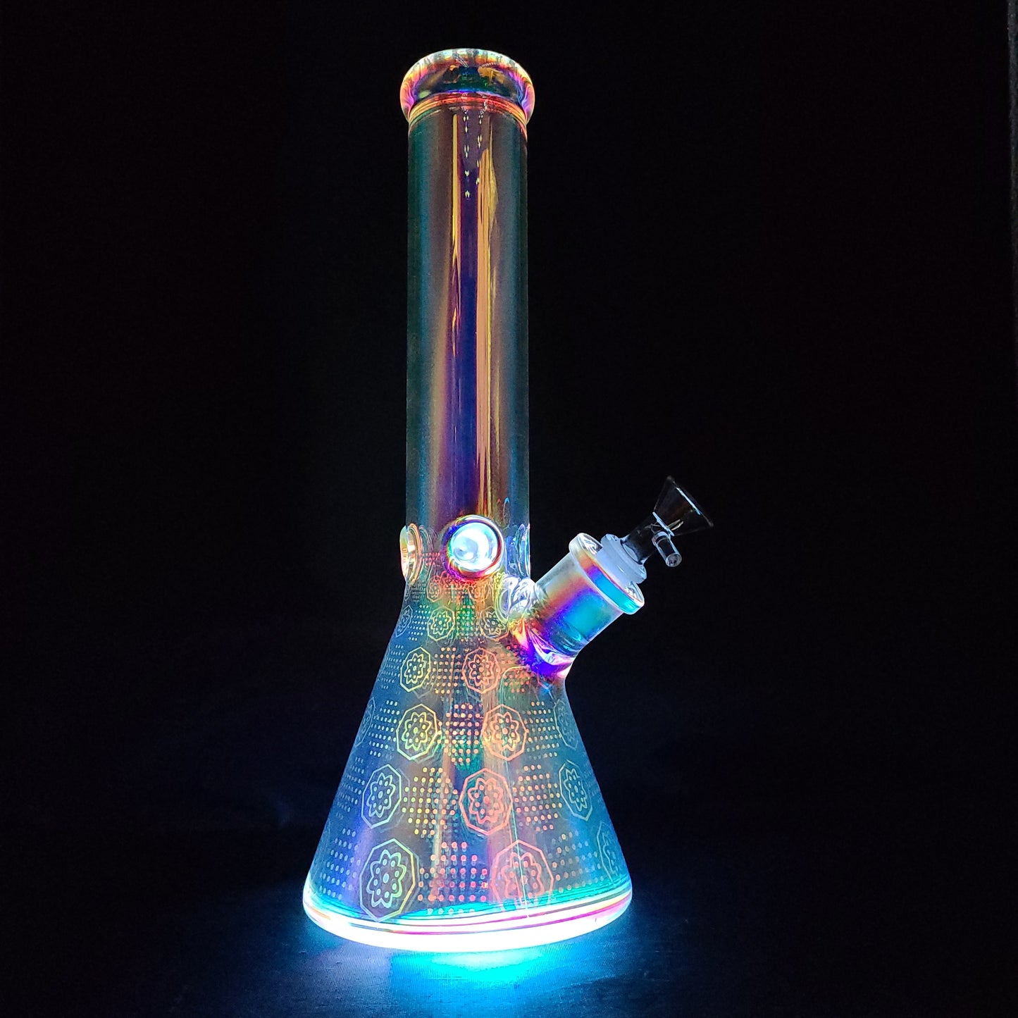 14" Space Party LED Light beaker water pipe