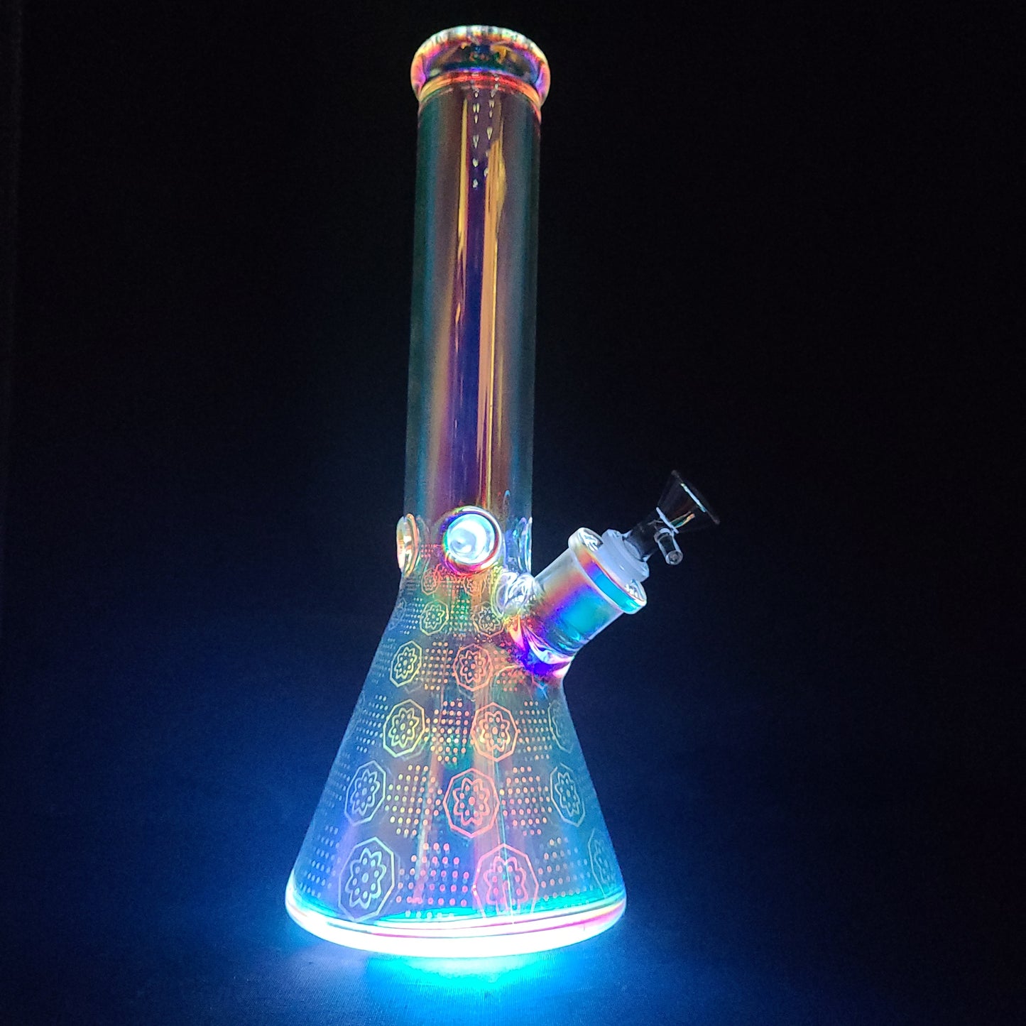 14" Space Party LED Light beaker water pipe