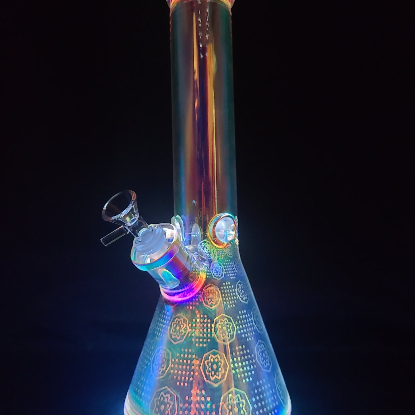 14" Space Party LED Light beaker water pipe