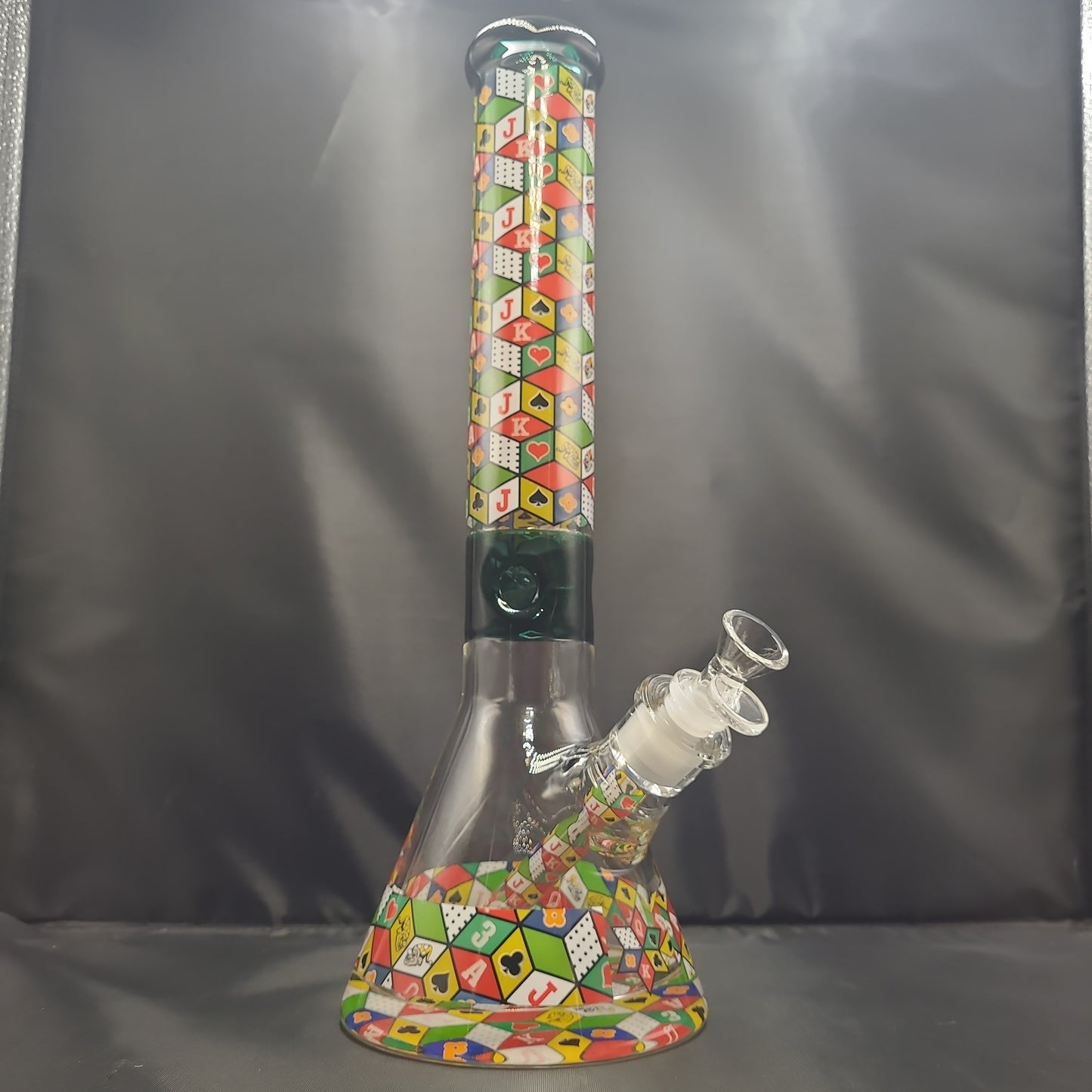 16" Playing Cards Extra Thick Bottem beaker bong