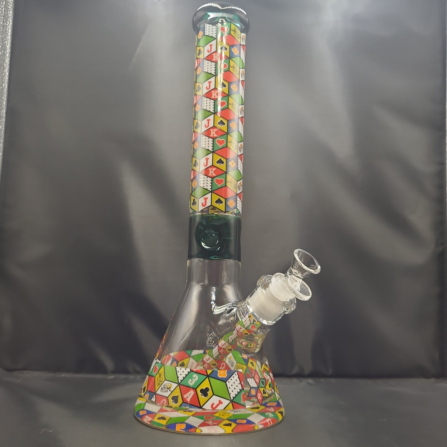 16" Playing Cards Extra Thick Bottem beaker bong