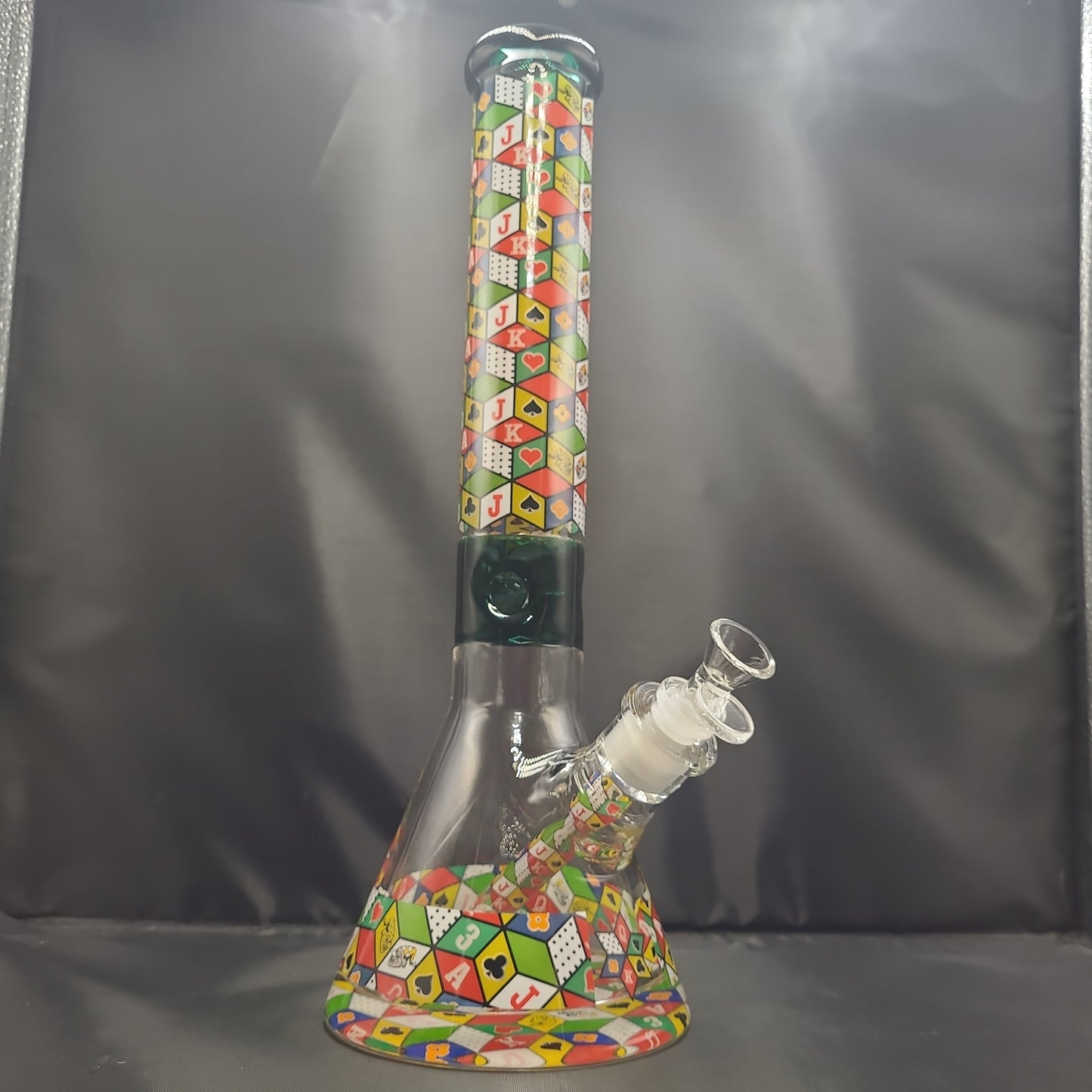 16" Playing Cards Extra Thick Bottem beaker bong