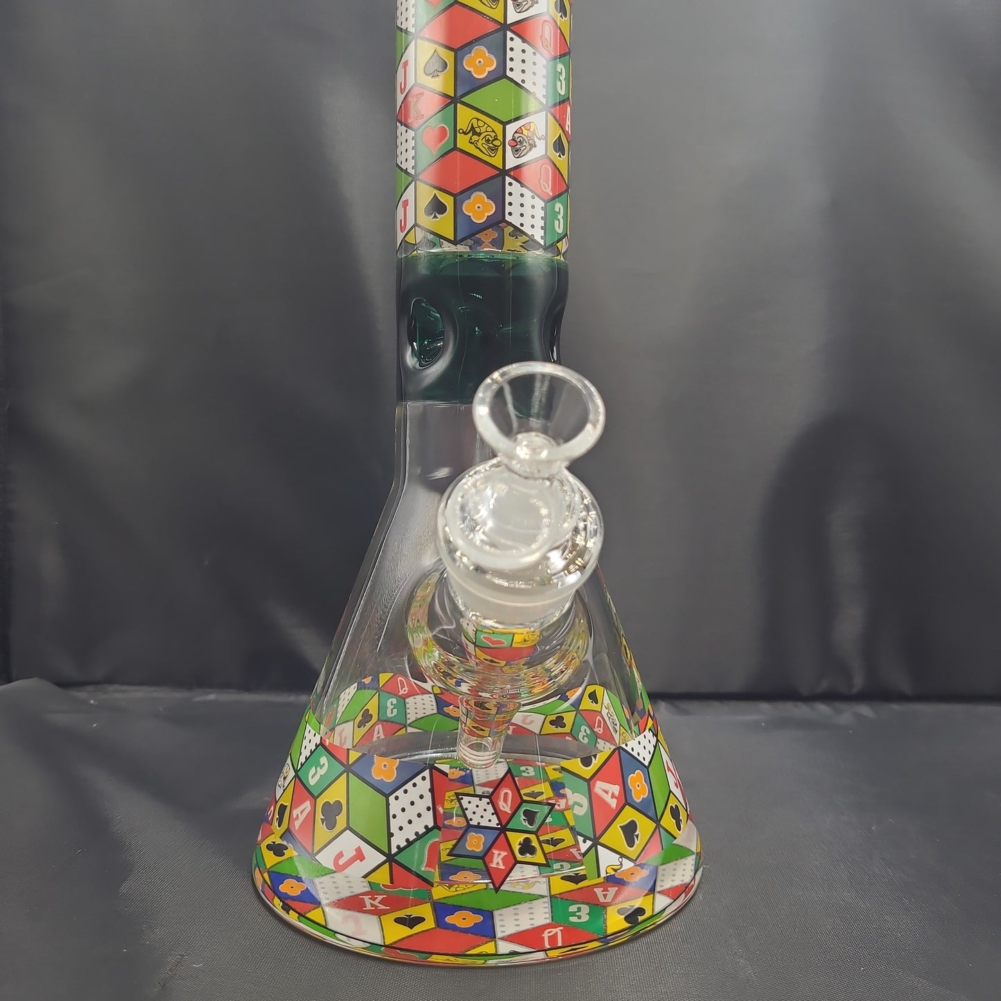 16" Playing Cards Extra Thick Bottem beaker bong