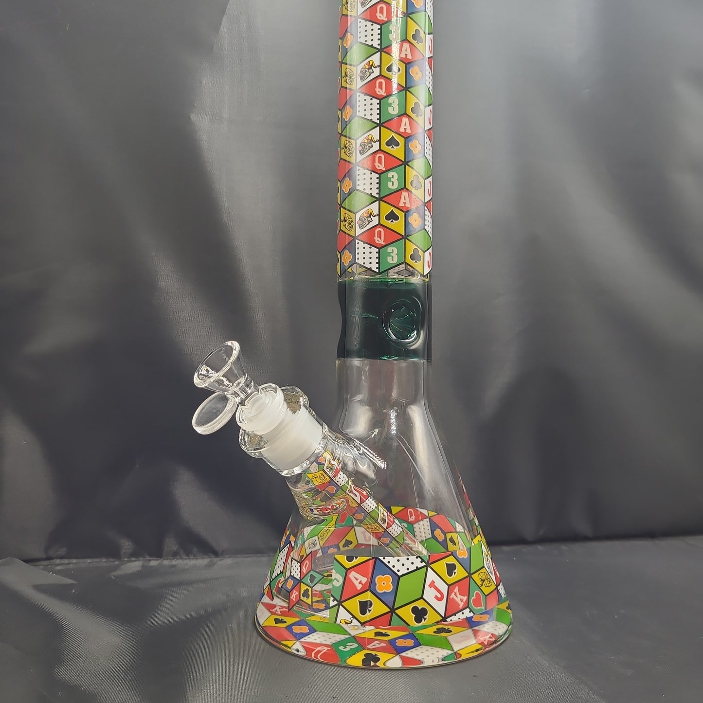 16" Playing Cards Extra Thick Bottem beaker bong