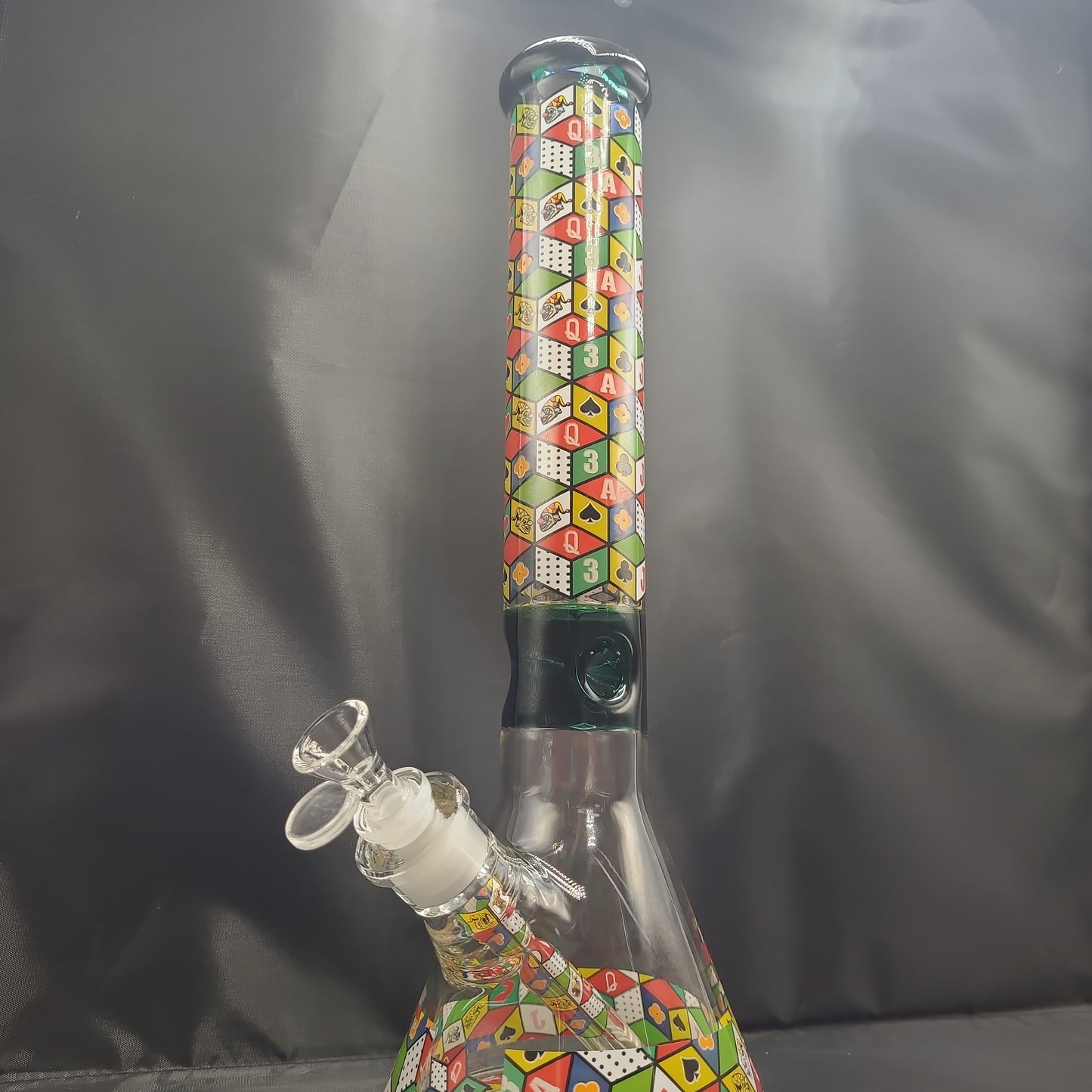 16" Playing Cards Extra Thick Bottem beaker bong