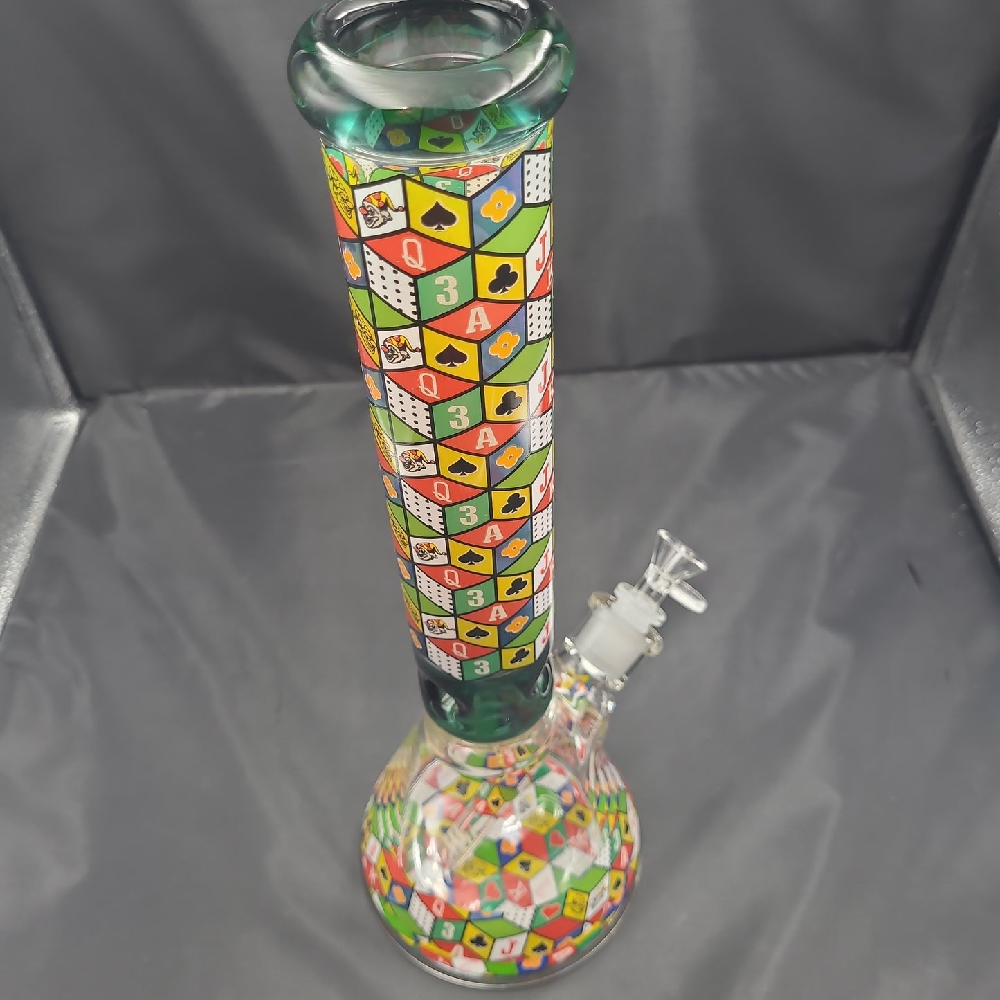 16" Playing Cards Extra Thick Bottem beaker bong