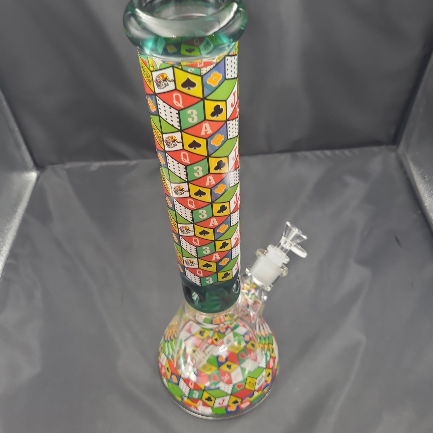 16" Playing Cards Extra Thick Bottem beaker bong