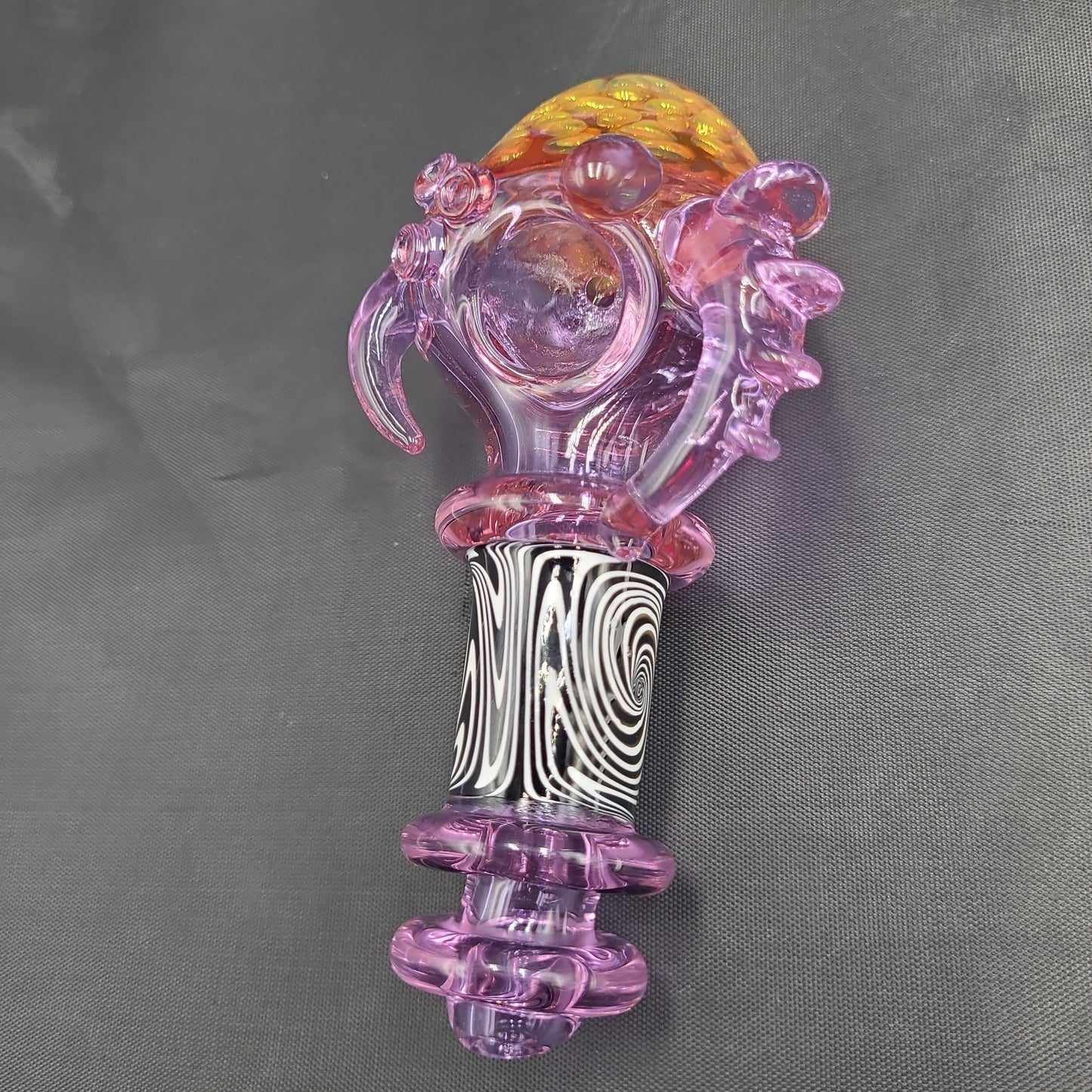 5.5" Purple Goth Honeycomb Hand Pipe