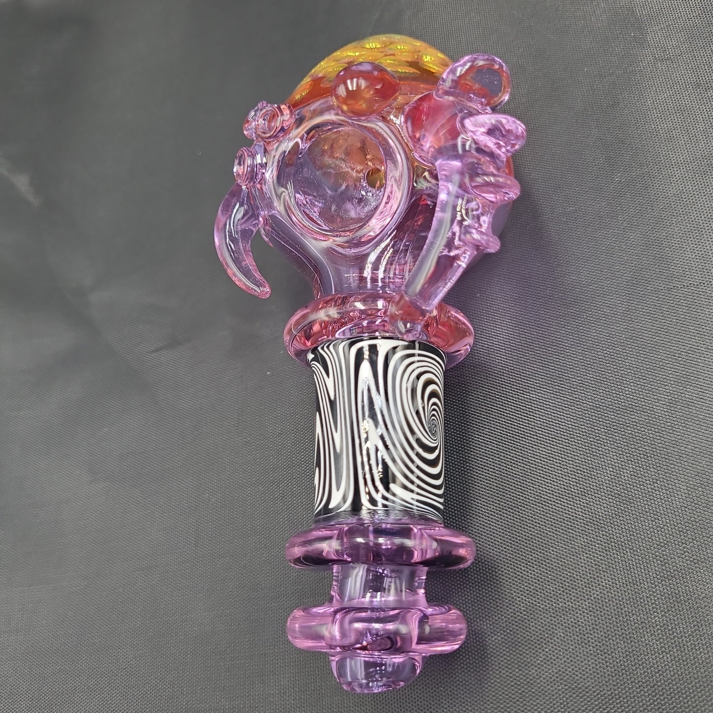 5.5" Purple Goth Honeycomb Hand Pipe