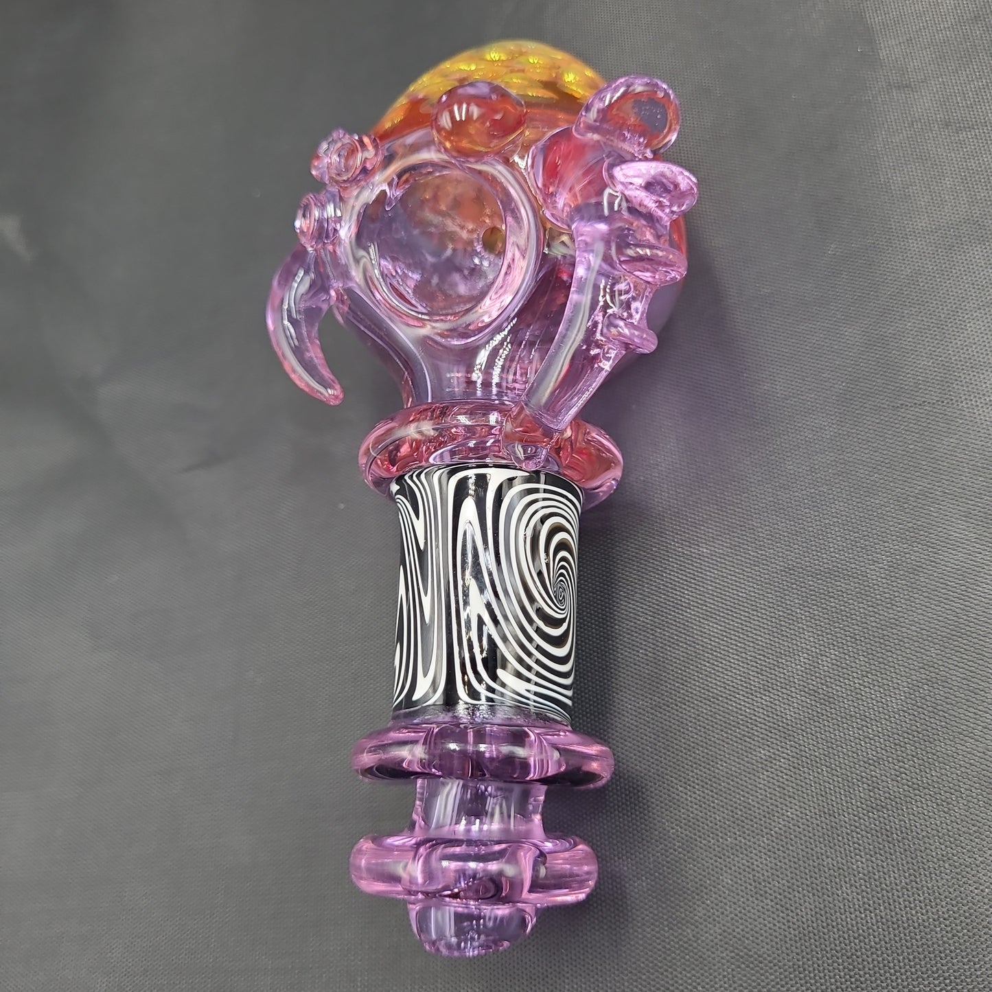 5.5" Purple Goth Honeycomb Hand Pipe