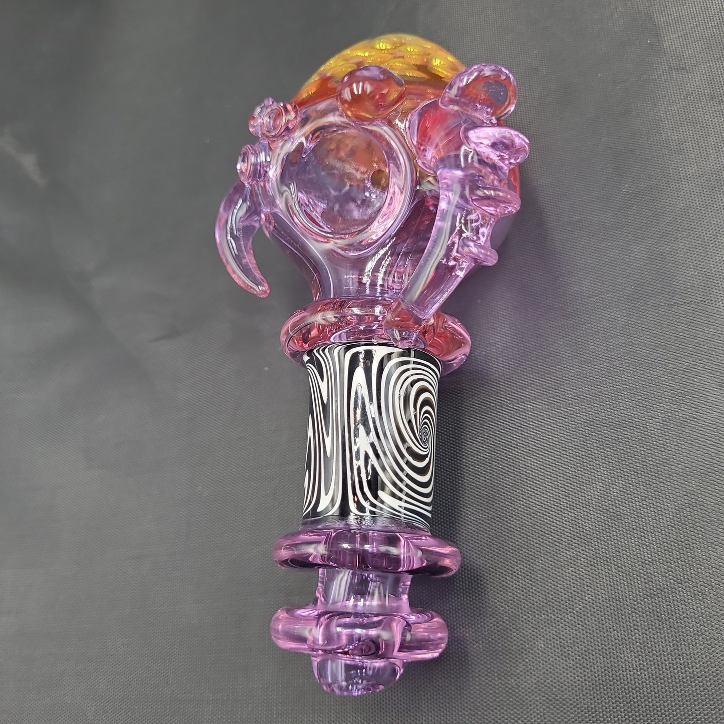 5.5" Purple Goth Honeycomb Hand Pipe