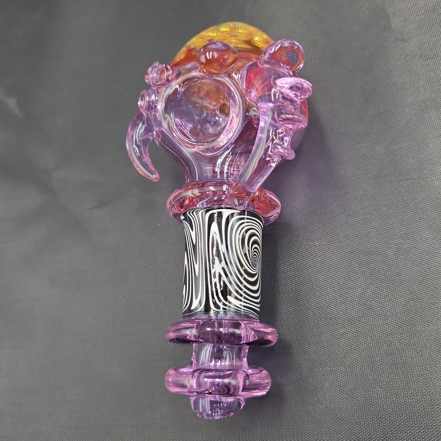 5.5" Purple Goth Honeycomb Hand Pipe