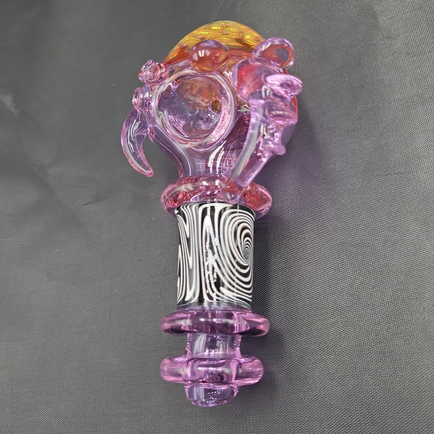 5.5" Purple Goth Honeycomb Hand Pipe